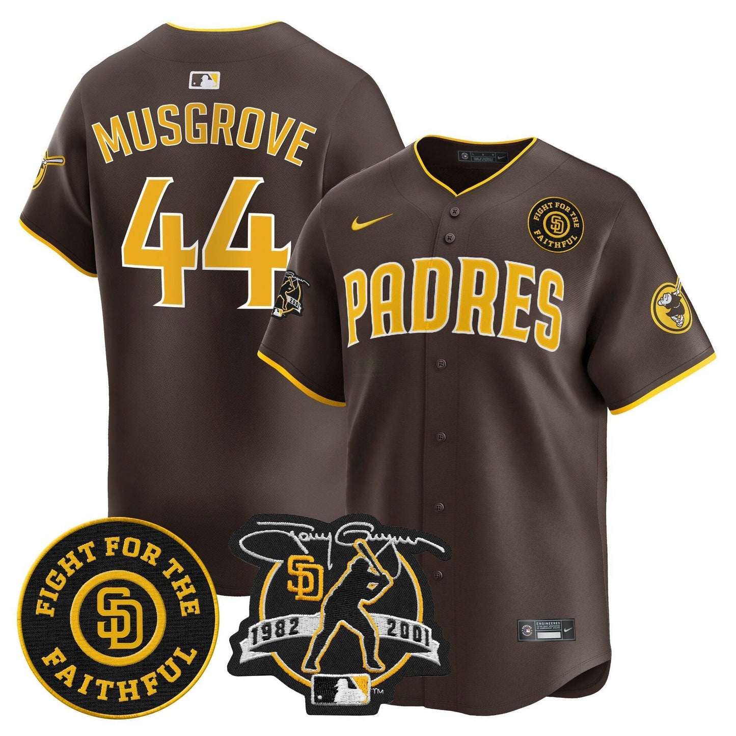 Camisa MLB Men’s Tony Gwynn & Faithful Patch Vapor Premier Limited Jersey