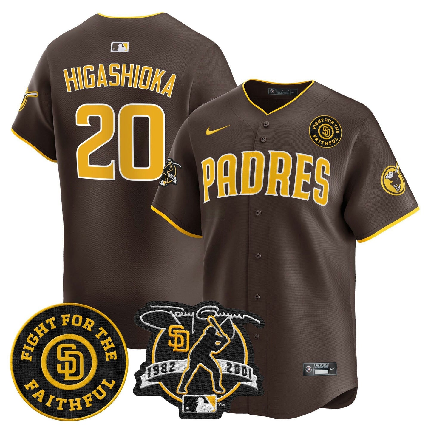 Camisa MLB Men’s Tony Gwynn & Faithful Patch Vapor Premier Limited Jersey