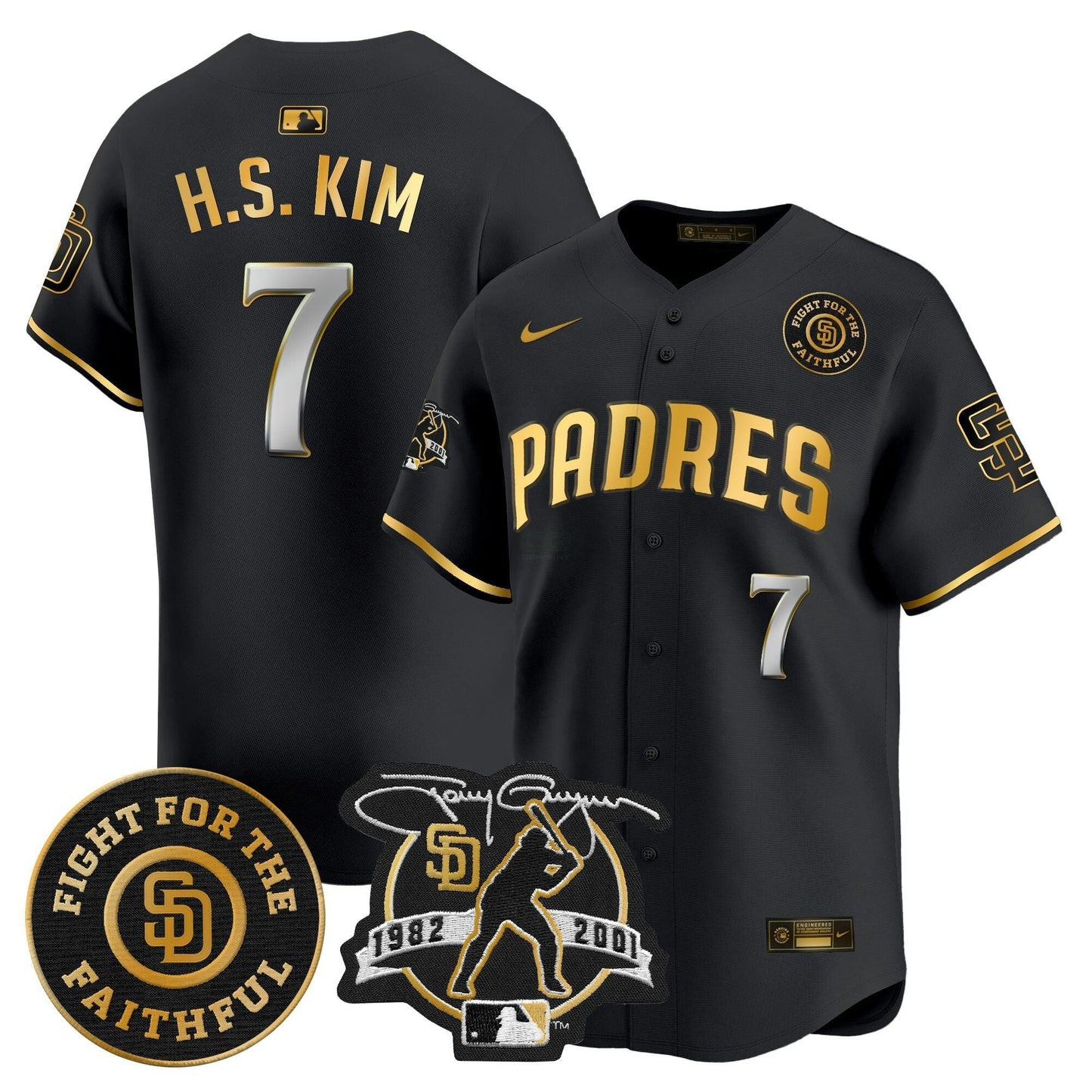 Camisa MLB Men’s Tony Gwynn & Faithful Patch Vapor Premier Limited Jersey