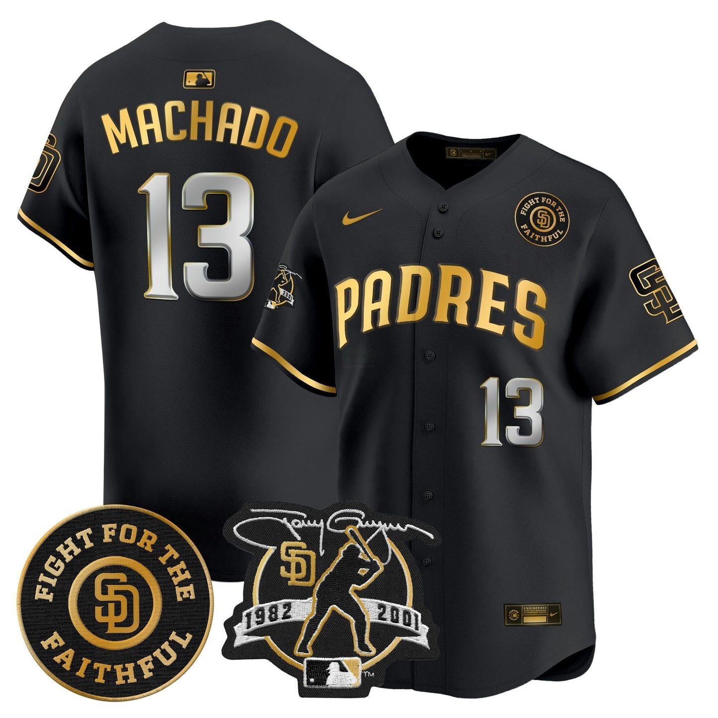 Camisa MLB Men’s Tony Gwynn & Faithful Patch Vapor Premier Limited Jersey