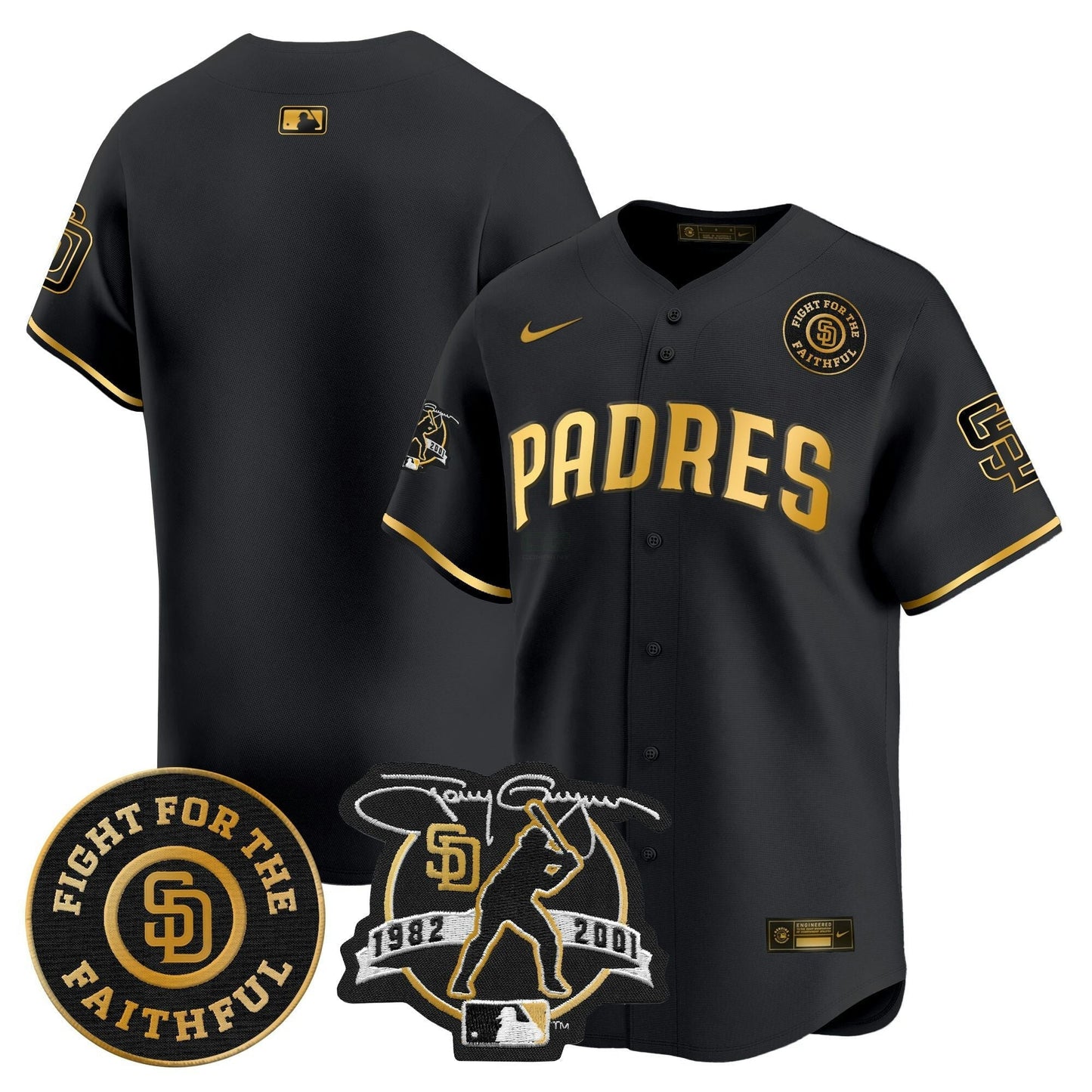 Camisa MLB Men’s Tony Gwynn & Faithful Patch Vapor Premier Limited Jersey
