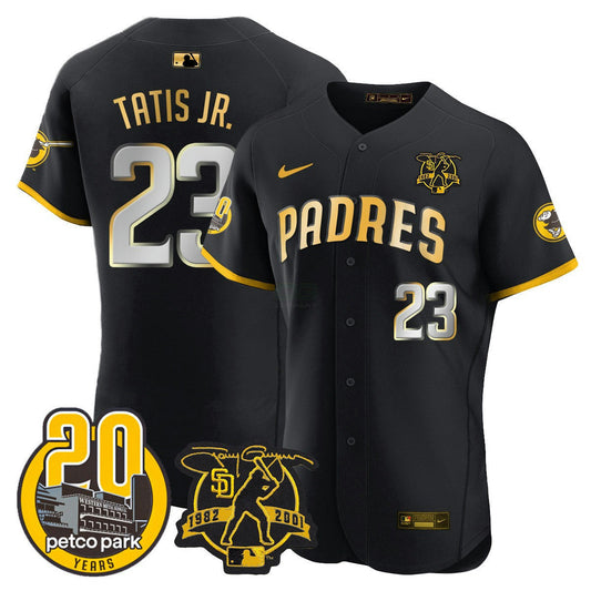 Camisa MLB Men’s Tony Gwynn & Petco Park 20th Patch Vapor Premier Elite Jersey