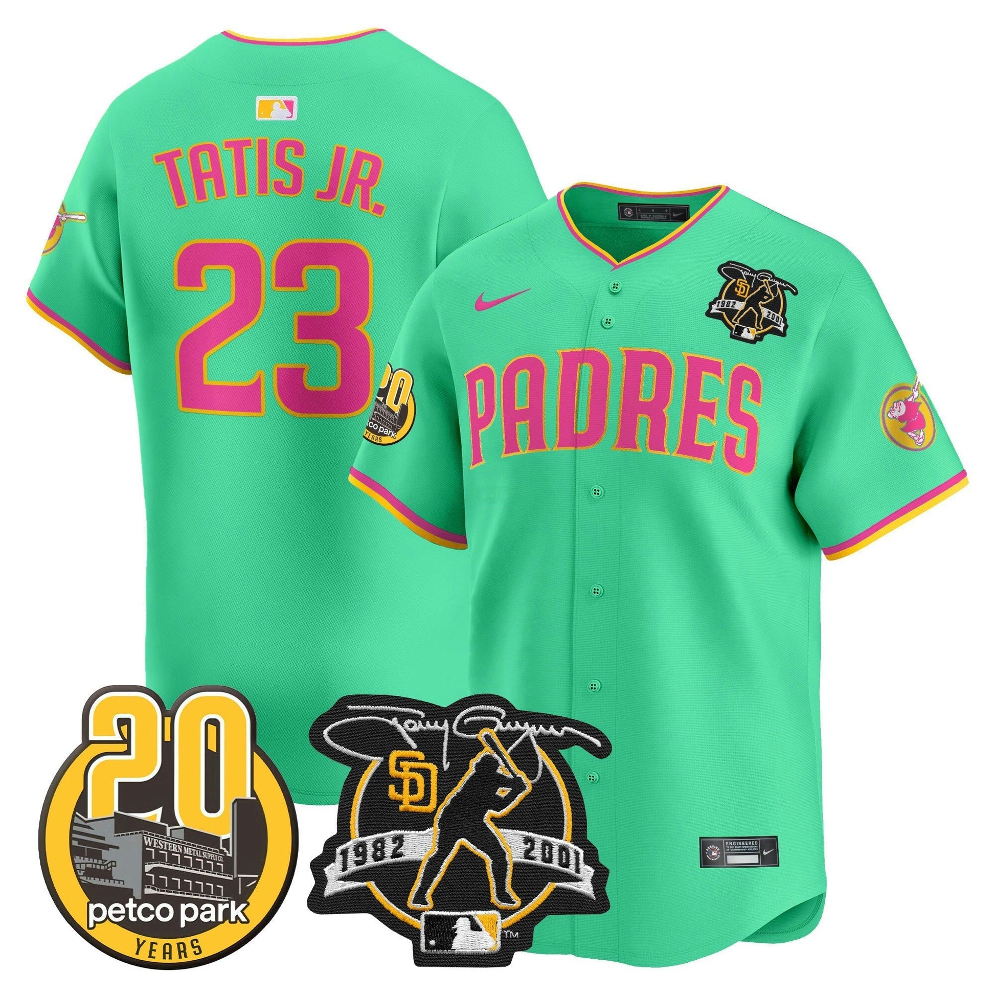 Camisa MLB Men’s Tony Gwynn & Petco Park 20th Patch Vapor Premier Limited Jersey V2