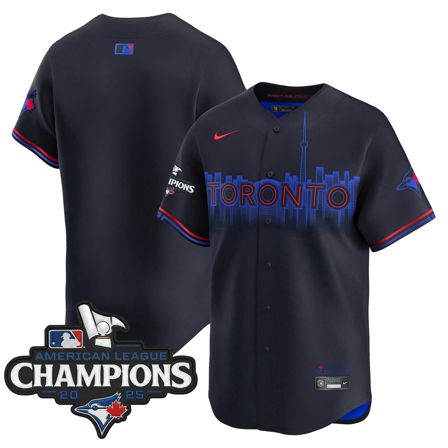 Camisa MLB Men’s Toronto 2025 American League Champions Vapor Premier Limited Jersey