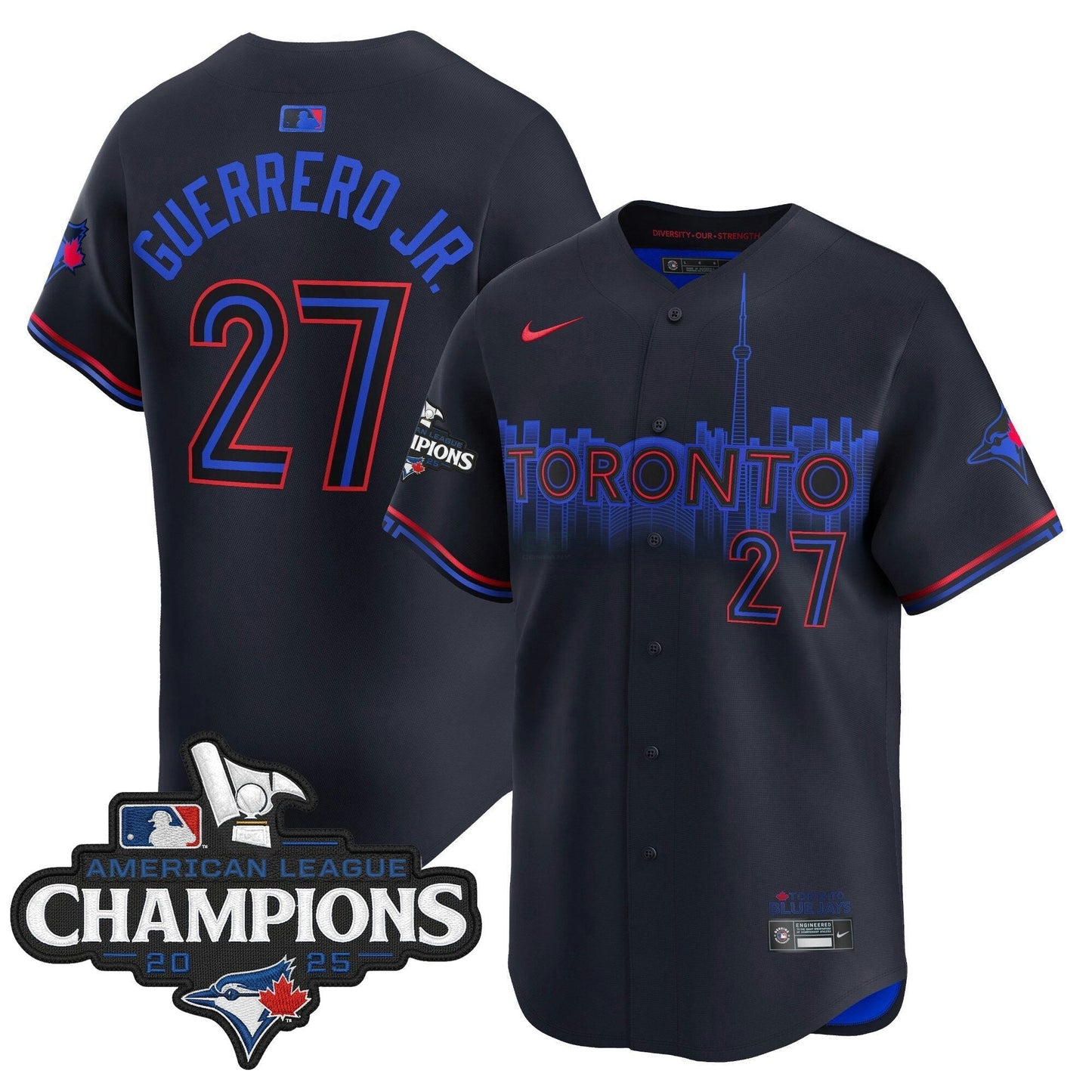 Camisa MLB Men’s Toronto 2025 American League Champions Vapor Premier Limited Jersey