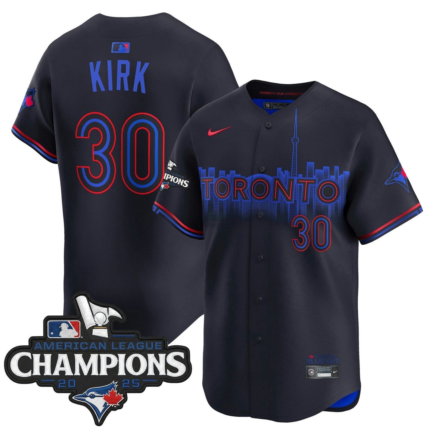 Camisa MLB Men’s Toronto 2025 American League Champions Vapor Premier Limited Jersey