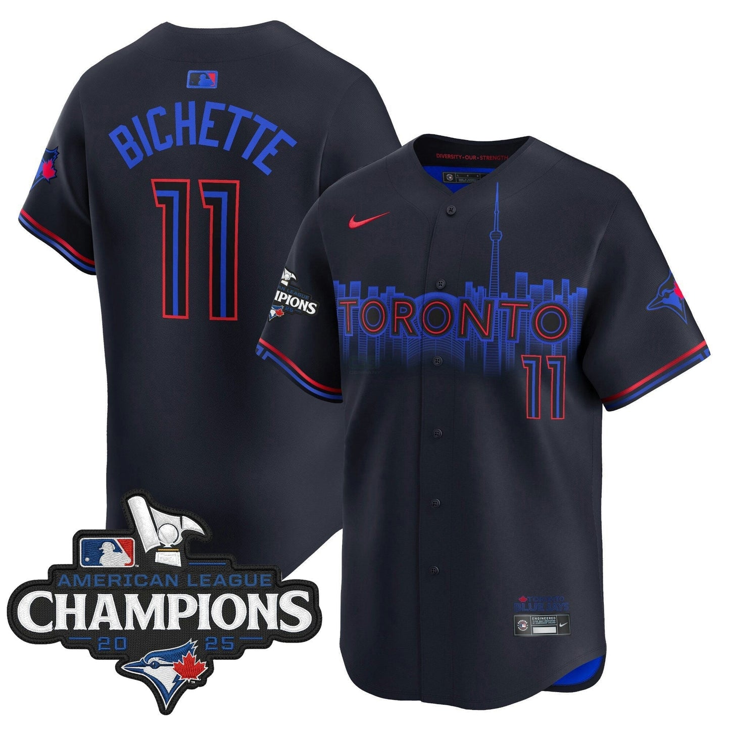 Camisa MLB Men’s Toronto 2025 American League Champions Vapor Premier Limited Jersey