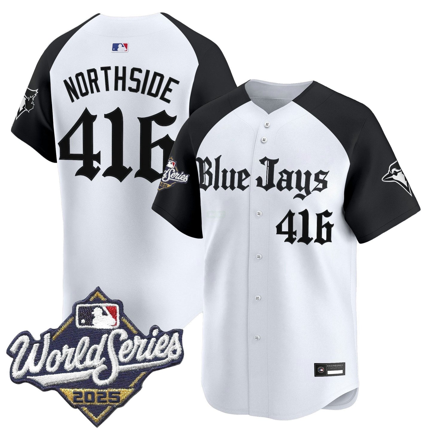 Camisa MLB Men’s Toronto 2025 World Series Vapor Premier Limited Jersey V2 – Gothic North Edition