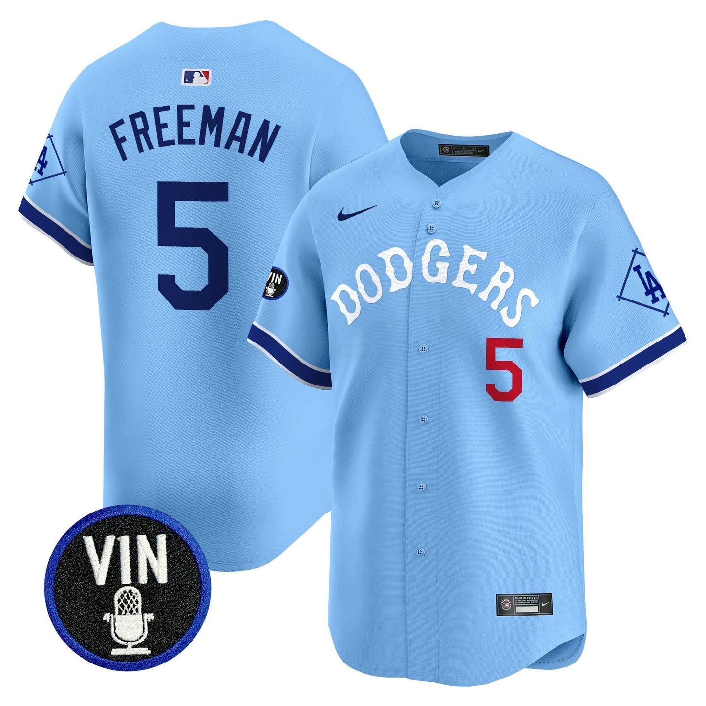 Camisa MLB Men’s Tribute Vin Scully Patch Vapor Premier Limited Jersey