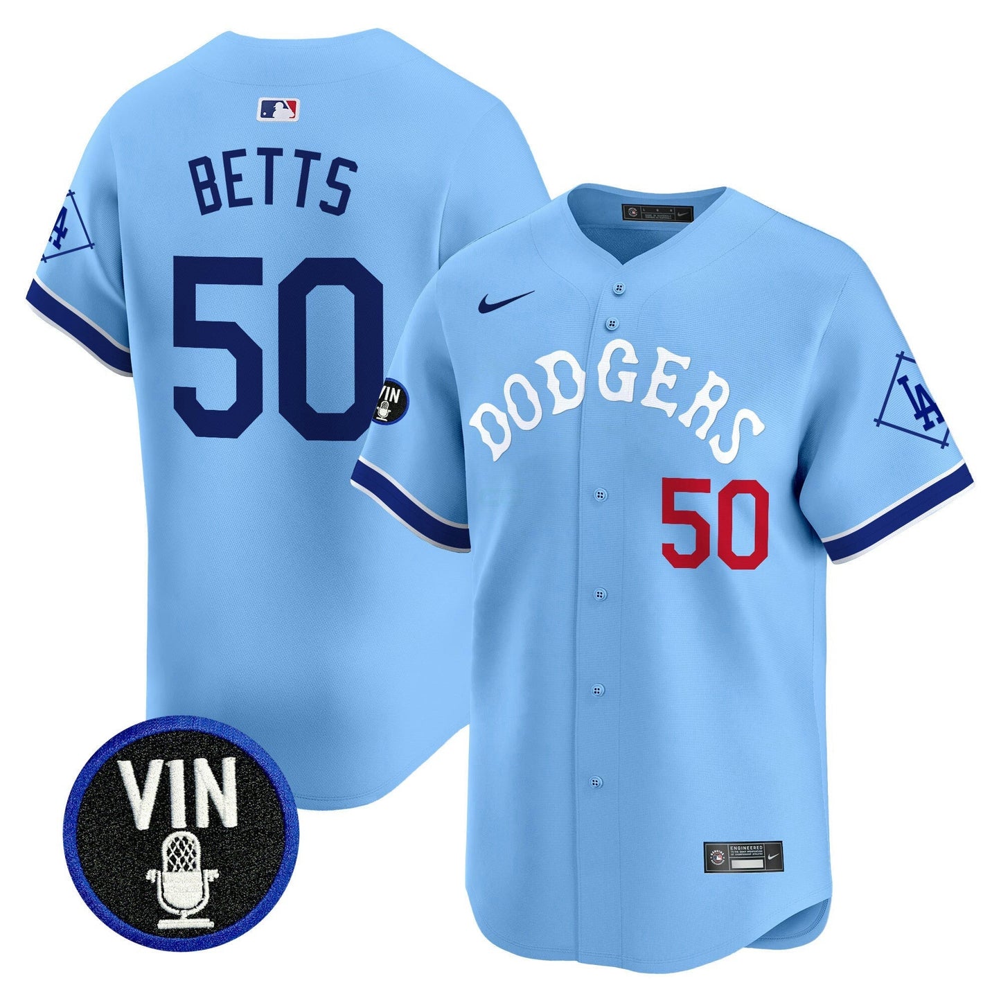 Camisa MLB Men’s Tribute Vin Scully Patch Vapor Premier Limited Jersey