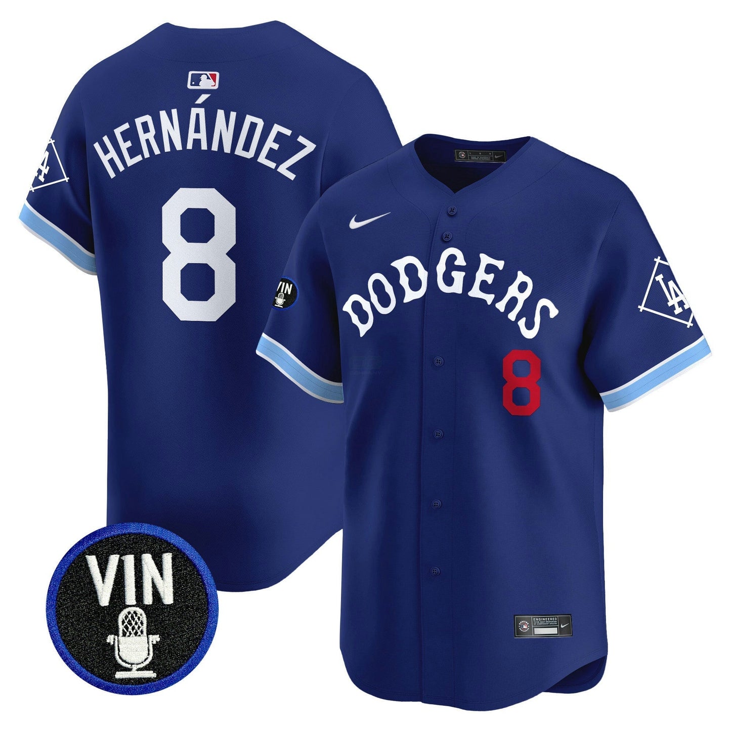 Camisa MLB Men’s Tribute Vin Scully Patch Vapor Premier Limited Jersey