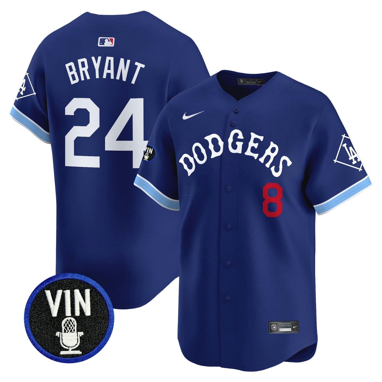 Camisa MLB Men’s Tribute Vin Scully Patch Vapor Premier Limited Jersey