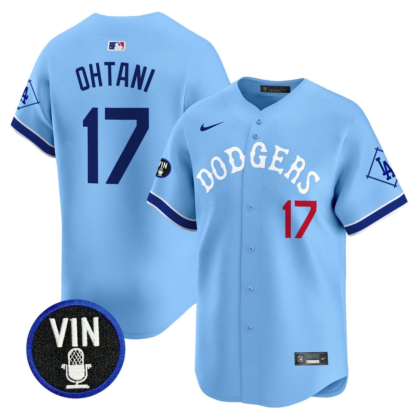 Camisa MLB Men’s Tribute Vin Scully Patch Vapor Premier Limited Jersey