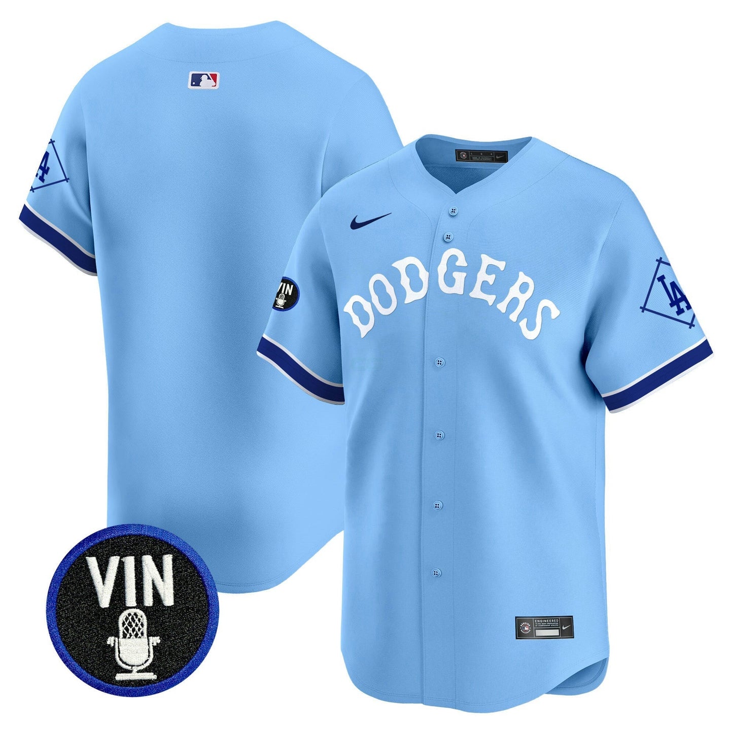 Camisa MLB Men’s Tribute Vin Scully Patch Vapor Premier Limited Jersey