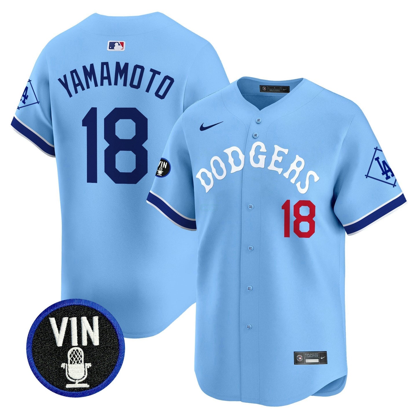 Camisa MLB Men’s Tribute Vin Scully Patch Vapor Premier Limited Jersey