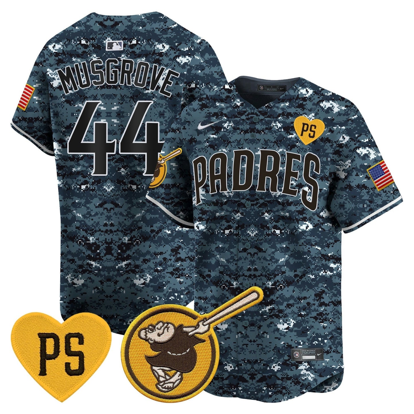 Camisa MLB San Diego Padres Men’s USMC Alternativa Vapor Premier Limited Jersey