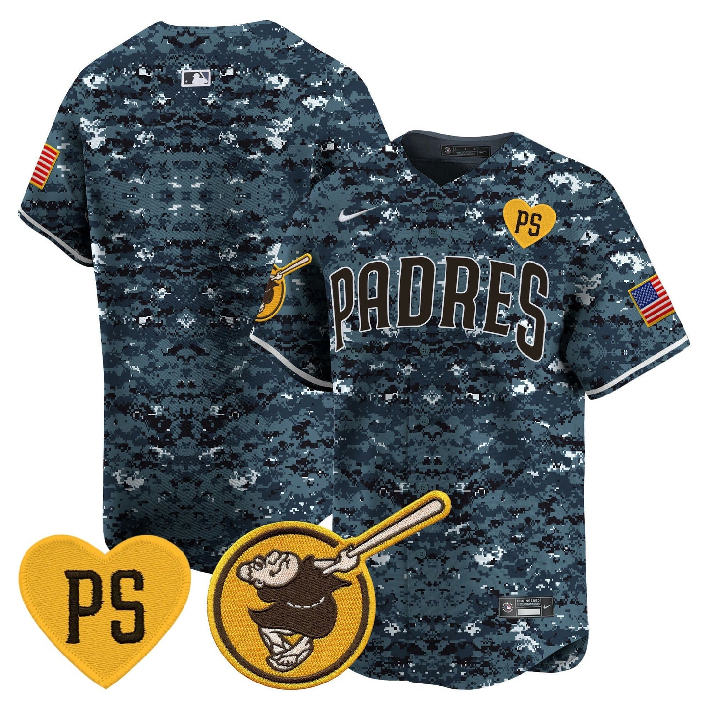 Camisa MLB San Diego Padres Men’s USMC Alternativa Vapor Premier Limited Jersey