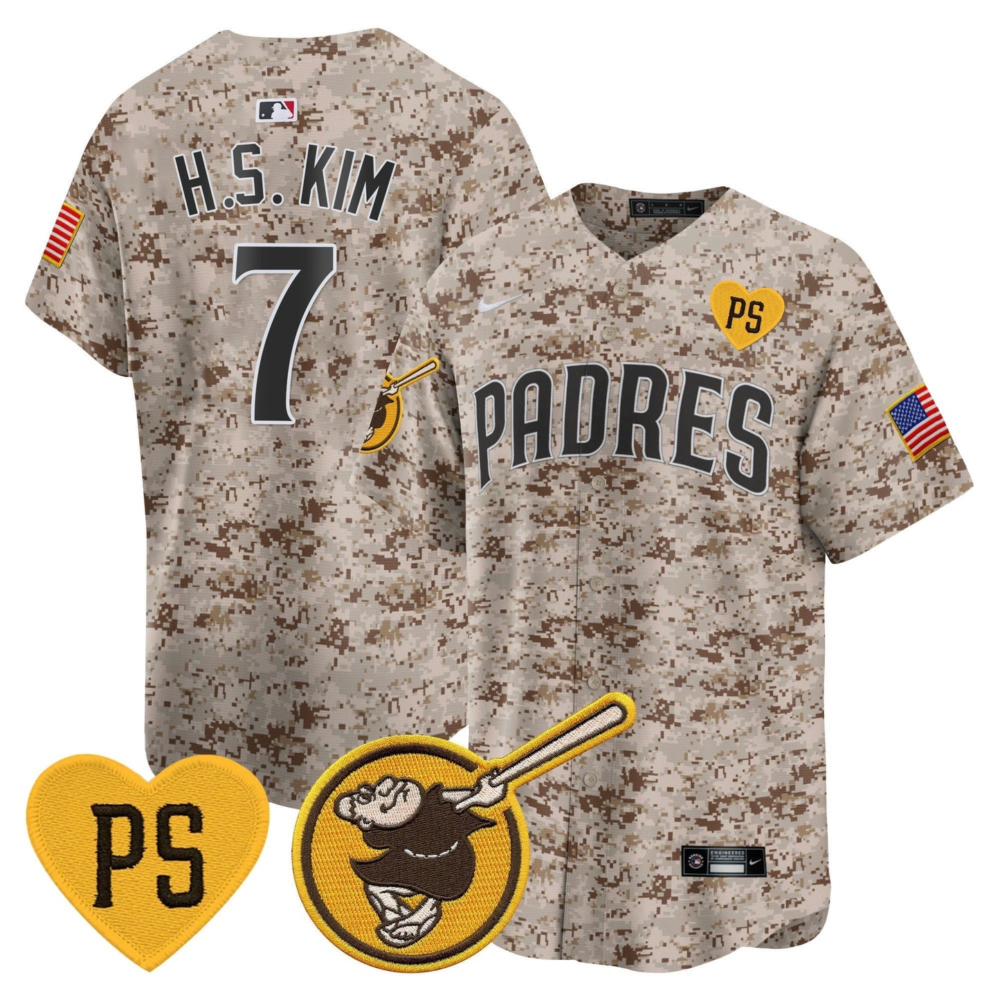 Camisa MLB San Diego Padres Men’s USMC Alternativa Vapor Premier Limited Jersey