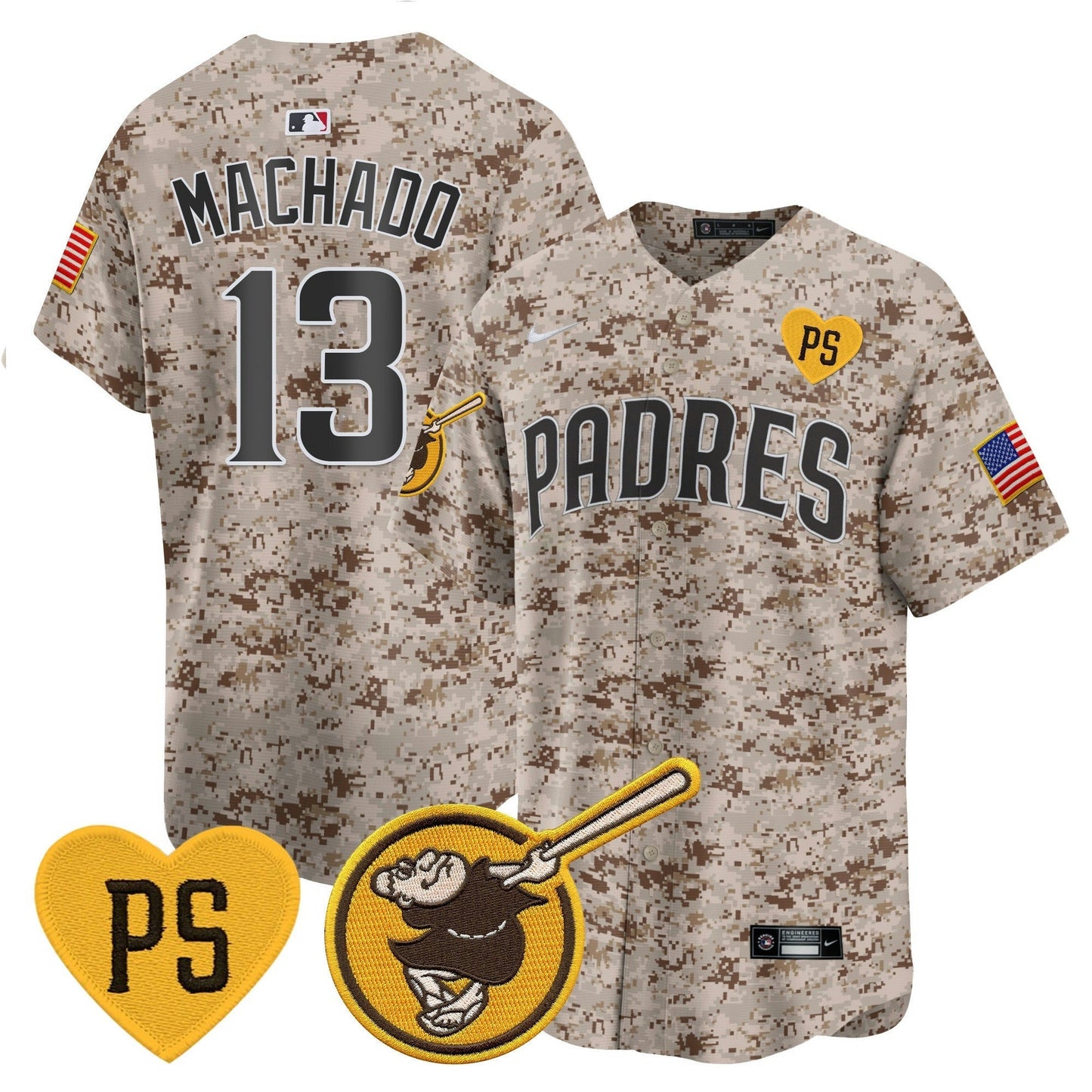 Camisa MLB San Diego Padres Men’s USMC Alternativa Vapor Premier Limited Jersey