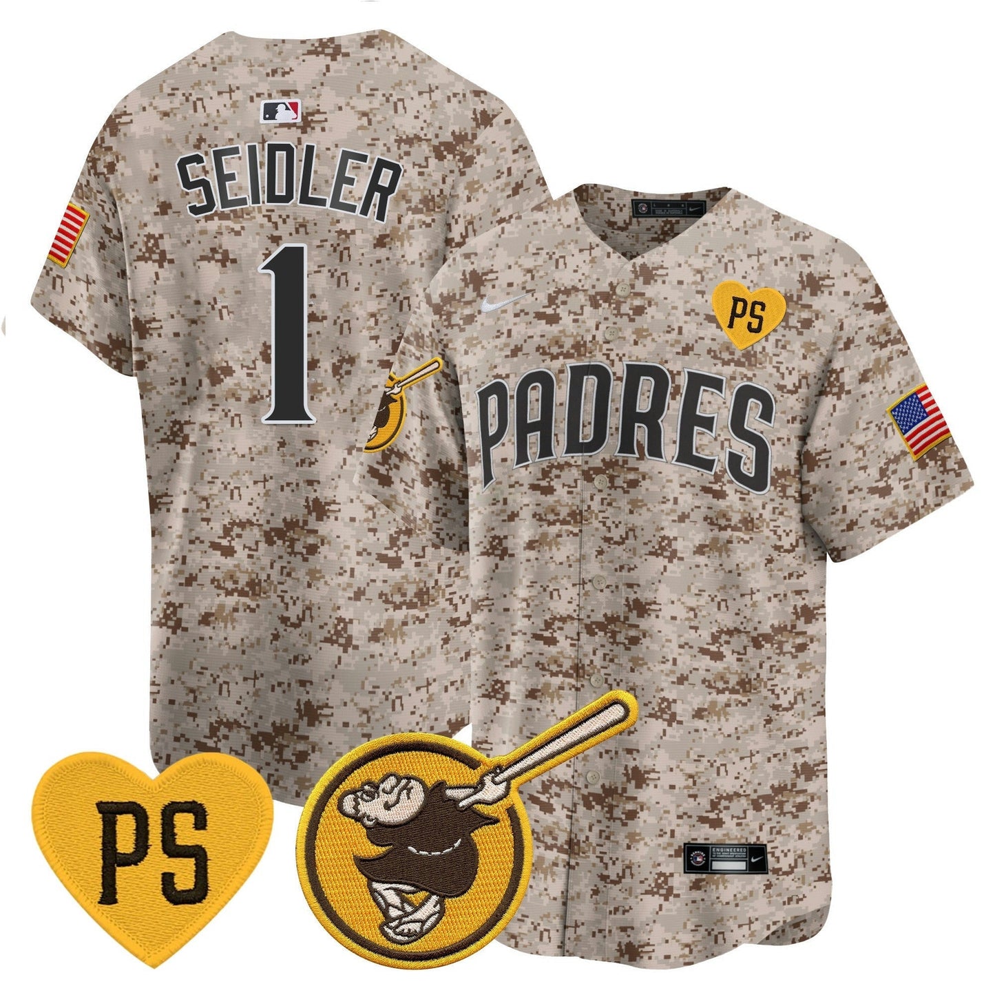 Camisa MLB San Diego Padres Men’s USMC Alternativa Vapor Premier Limited Jersey
