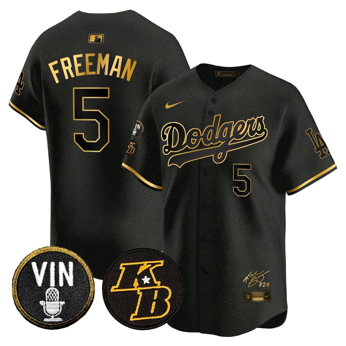 Camisa MLB Men’s Vin Patch & Kobe Bryant Signature Vapor Premier Limited Jersey