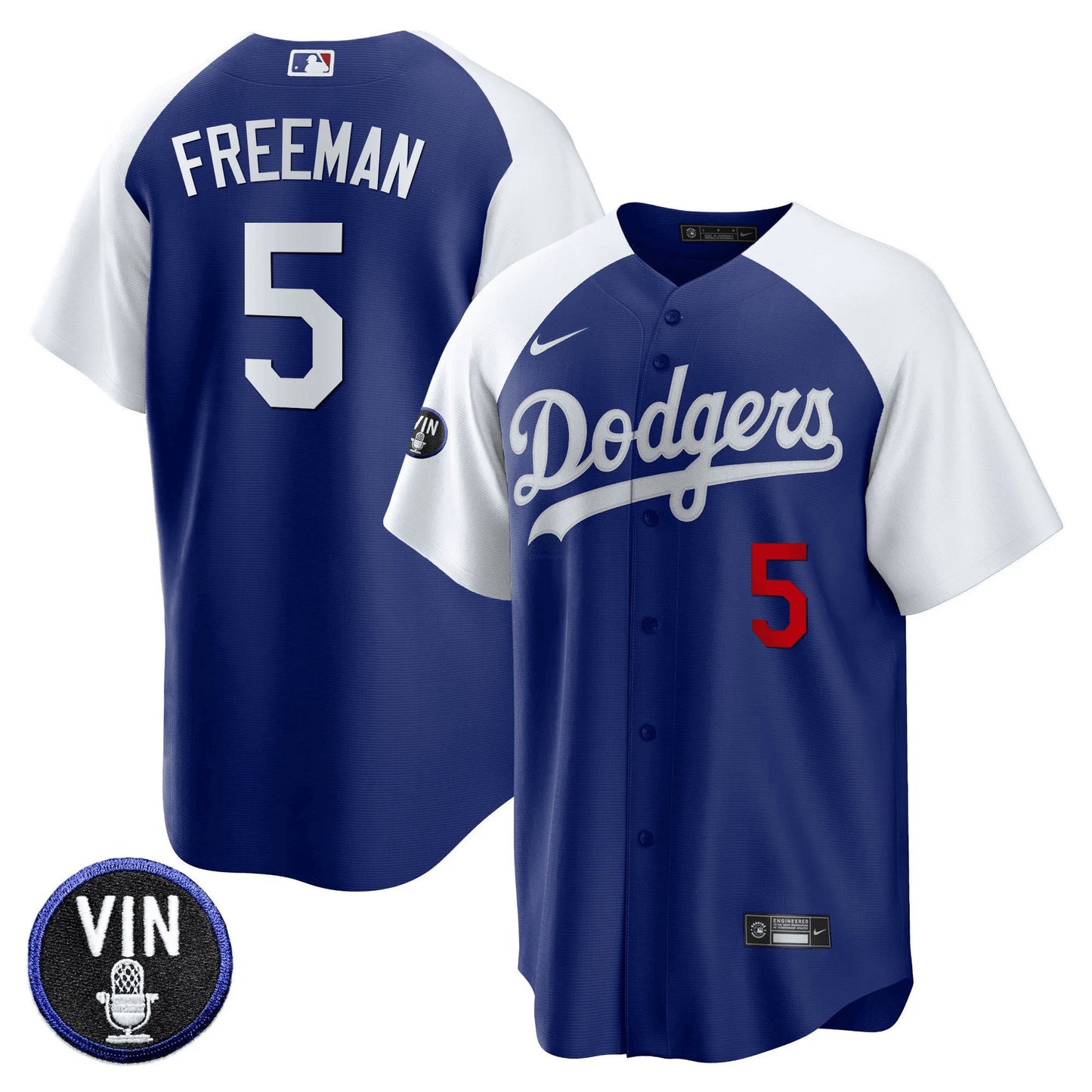Camisa MLB Men’s Vin Scully Patch Cool Base Jersey