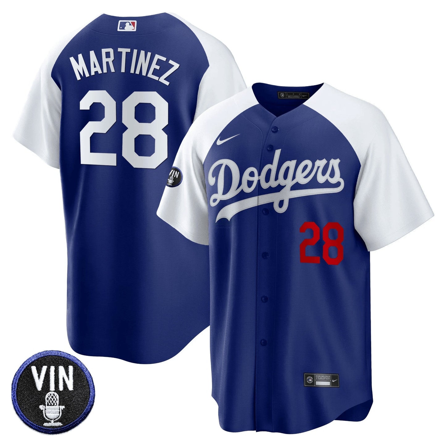 Camisa MLB Men’s Vin Scully Patch Cool Base Jersey