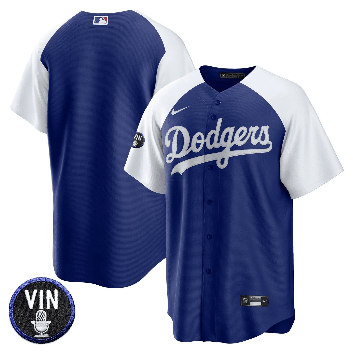 Camisa MLB Men’s Vin Scully Patch Cool Base Jersey