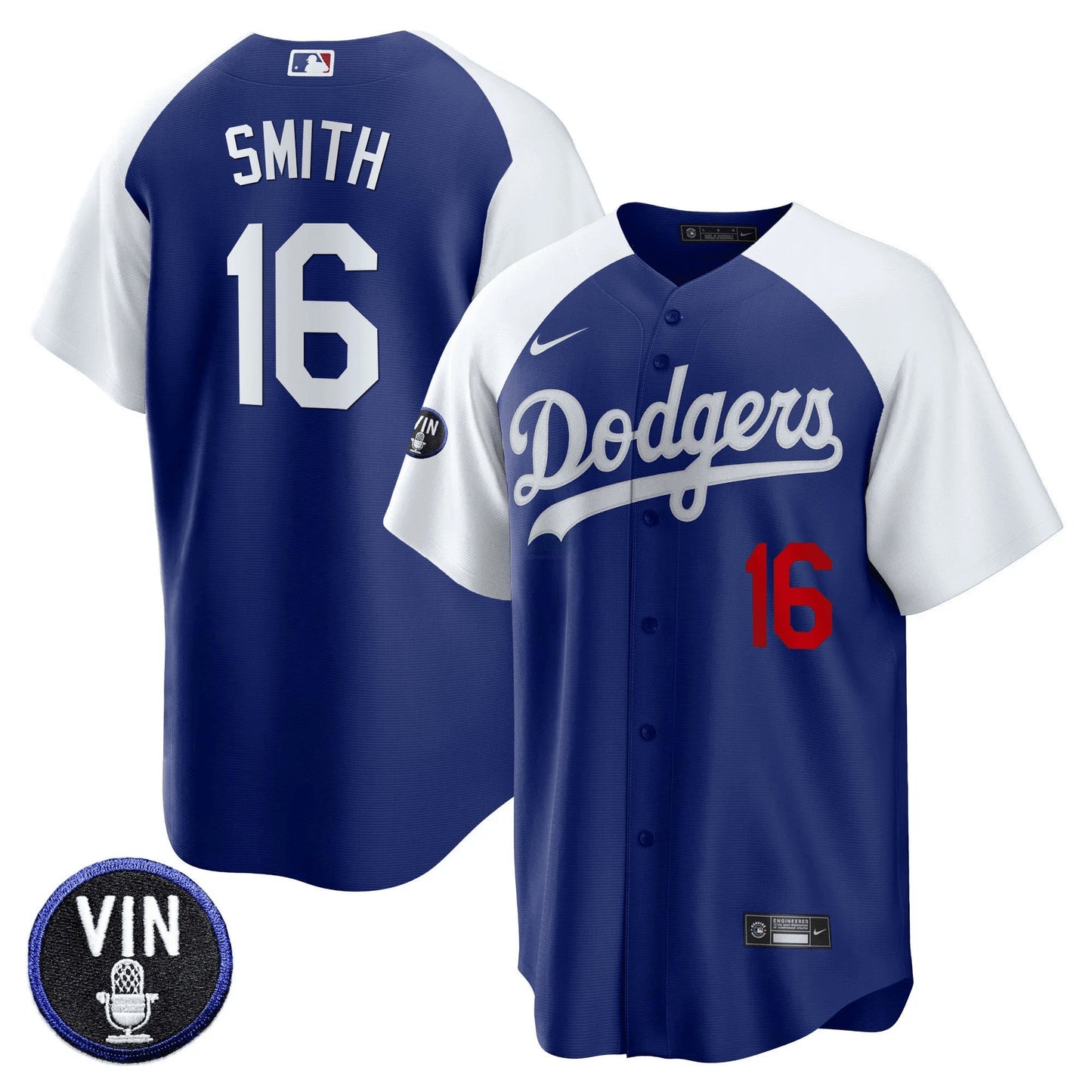 Camisa MLB Men’s Vin Scully Patch Cool Base Jersey