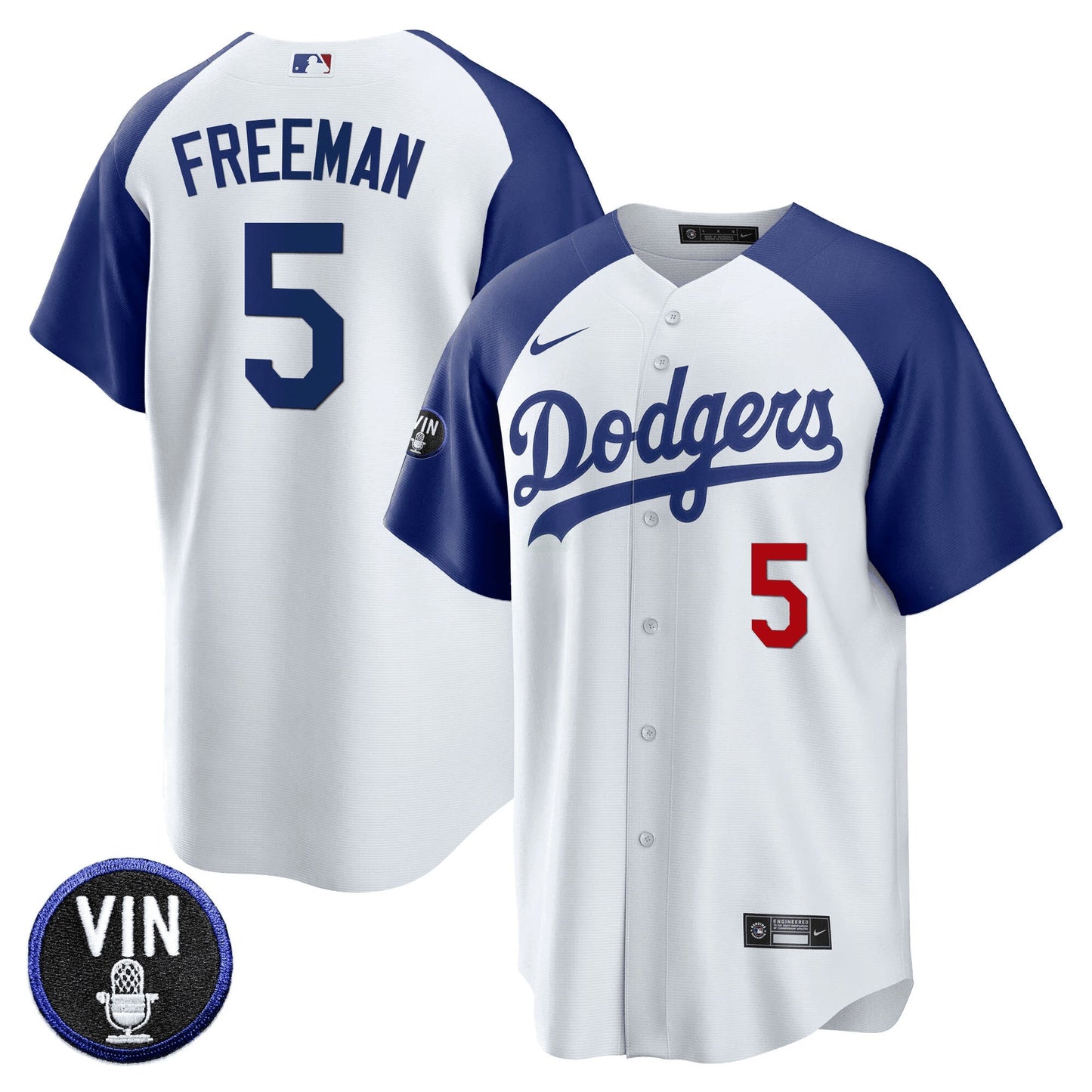 Camisa MLB Men’s Vin Scully Patch Cool Base Jersey
