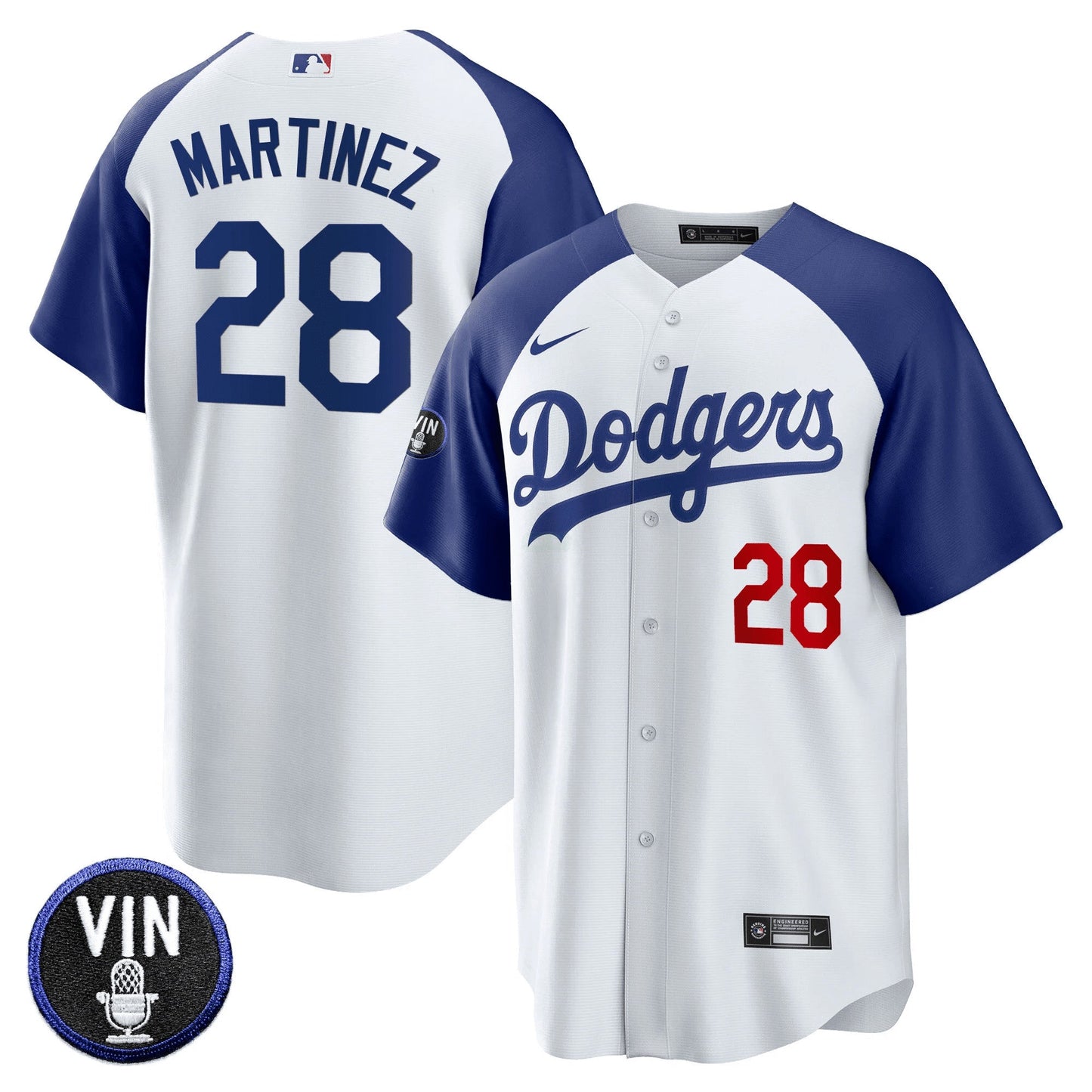 Camisa MLB Men’s Vin Scully Patch Cool Base Jersey