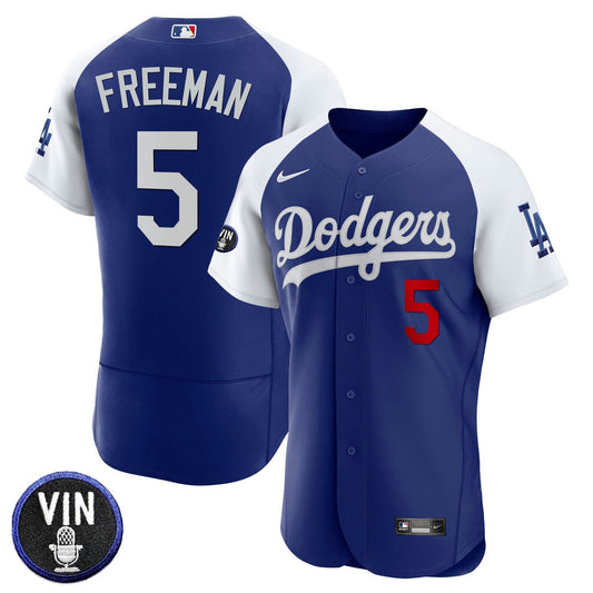 Camisa MLB Men’s Vin Scully Patch Flex Base Jersey