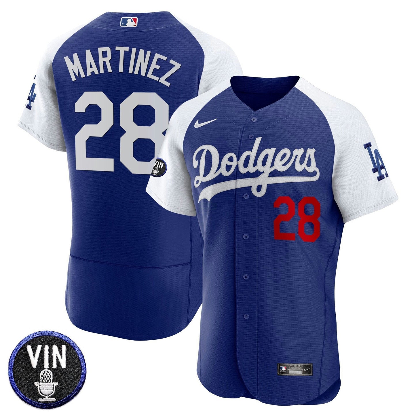 Camisa MLB Men’s Vin Scully Patch Flex Base Jersey