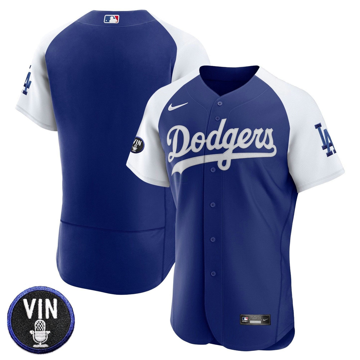 Camisa MLB Men’s Vin Scully Patch Flex Base Jersey