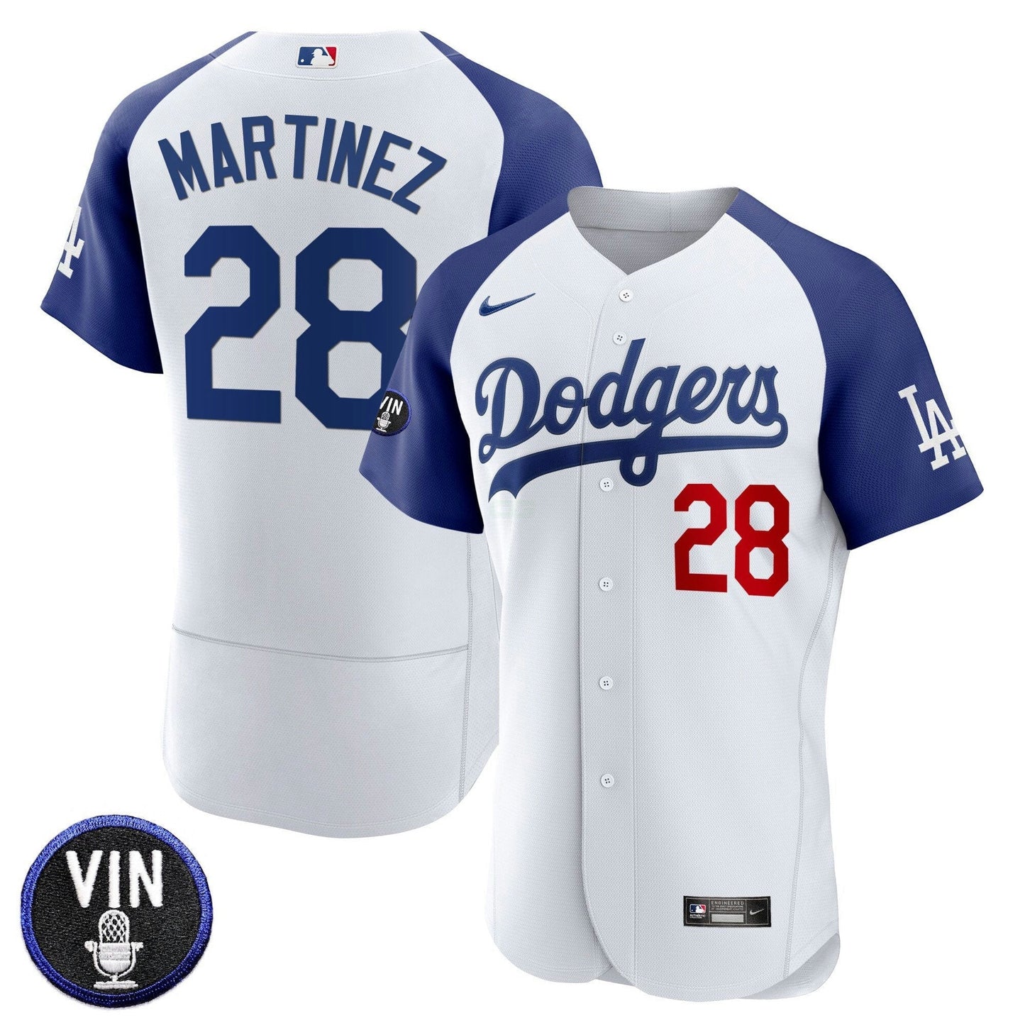 Camisa MLB Men’s Vin Scully Patch Flex Base Jersey