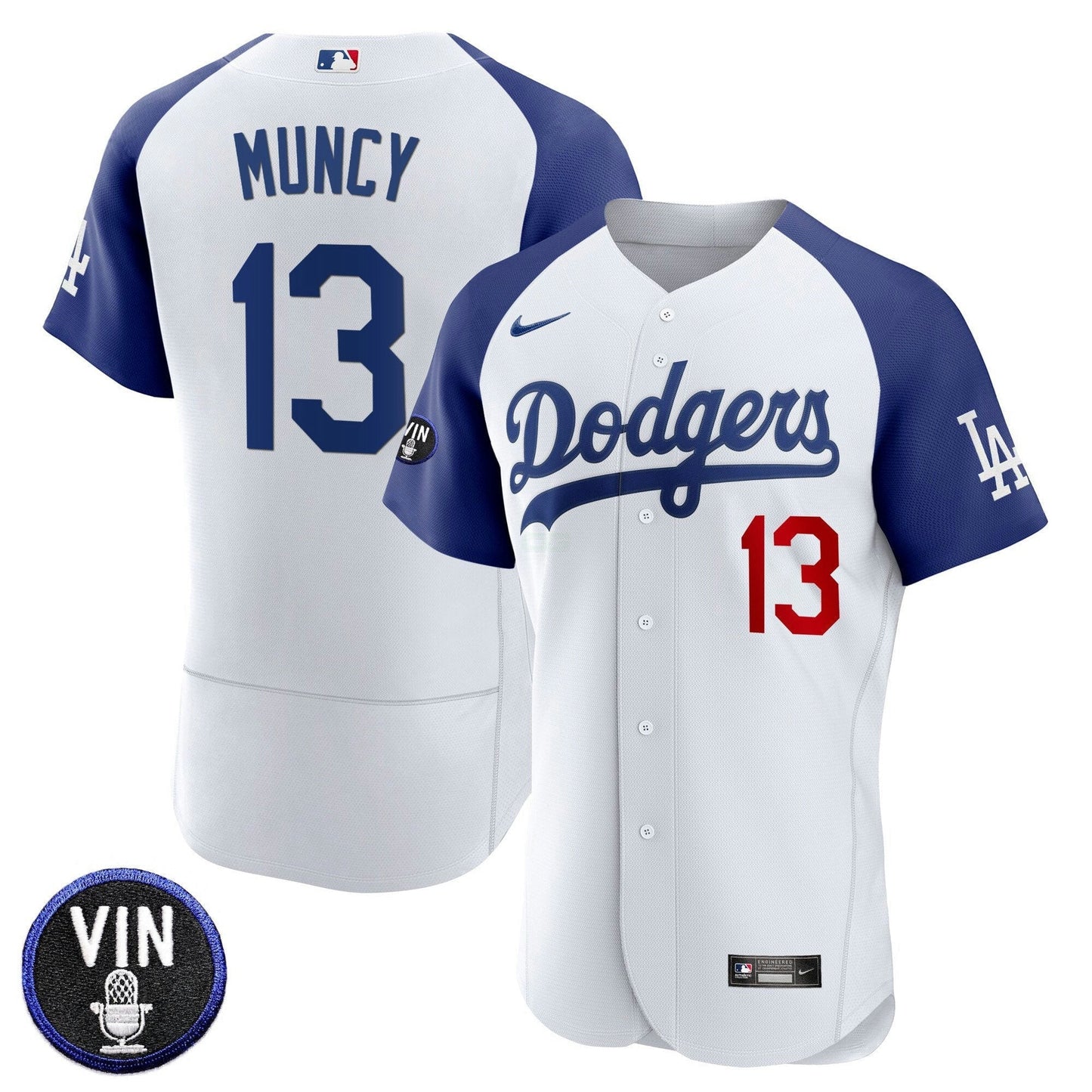 Camisa MLB Men’s Vin Scully Patch Flex Base Jersey