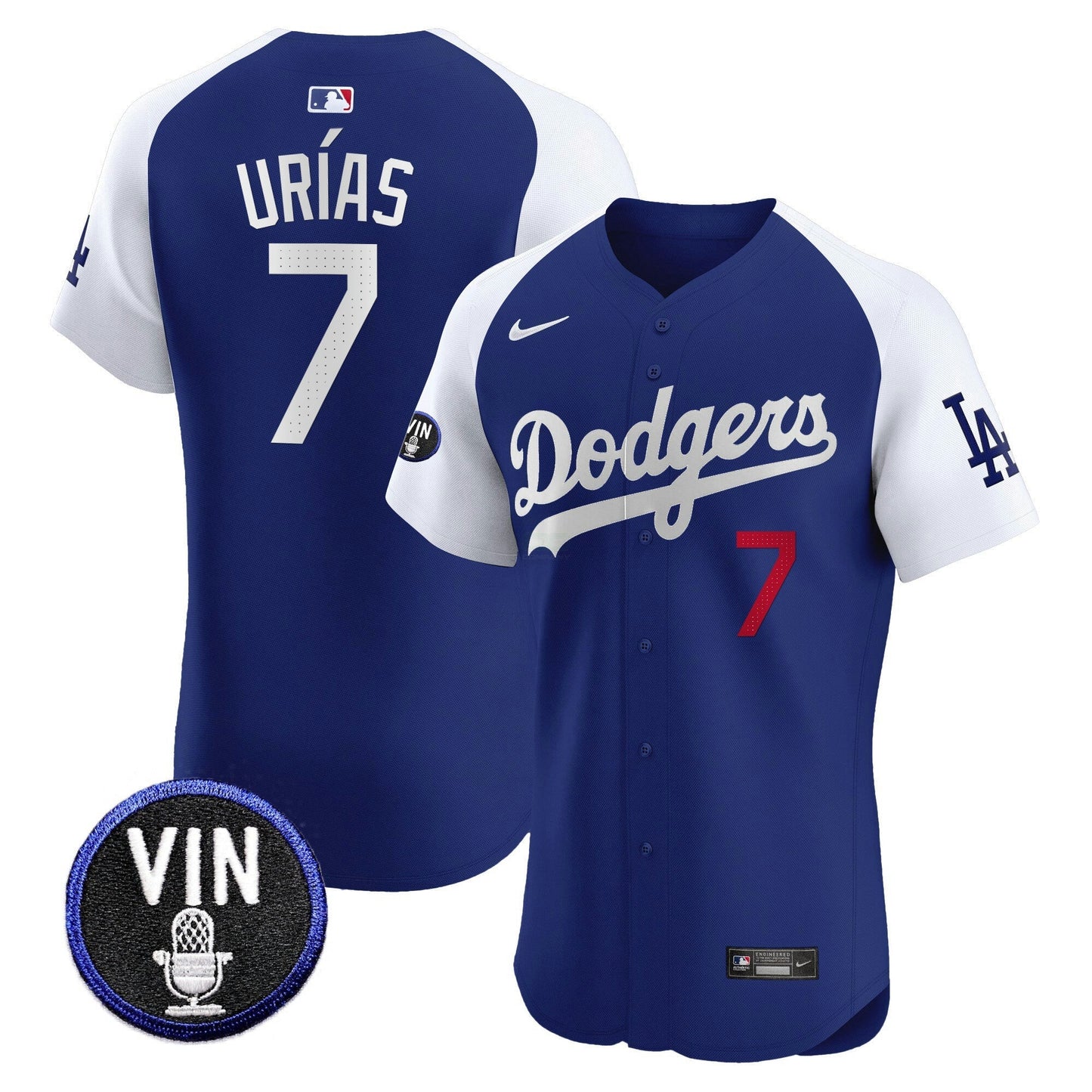 Camisa MLB Men’s Vin Scully Patch Vapor Premier Elite Jersey
