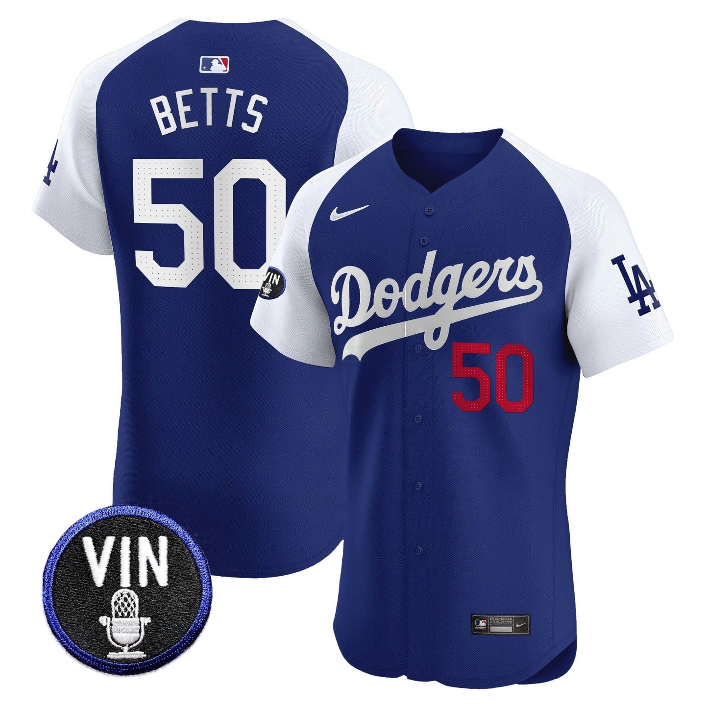 Camisa MLB Men’s Vin Scully Patch Vapor Premier Elite Jersey