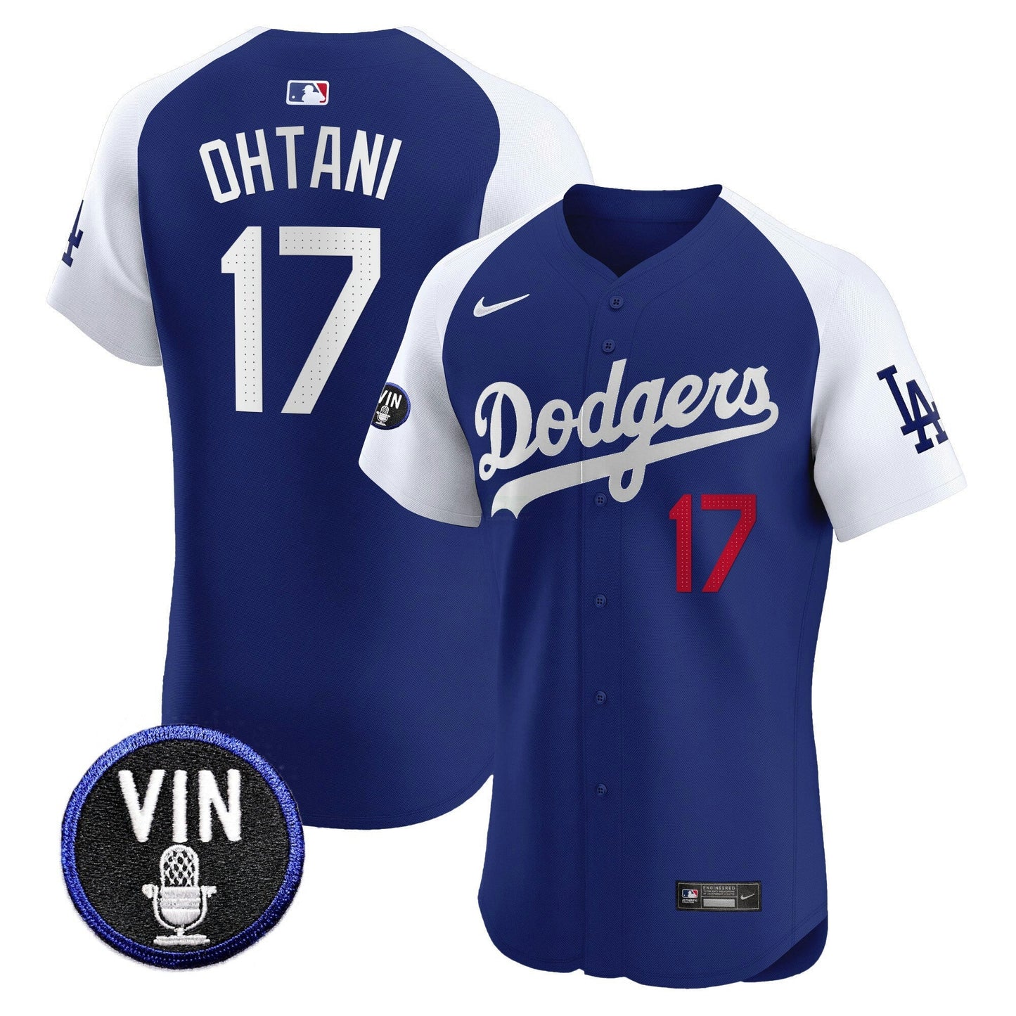 Camisa MLB Men’s Vin Scully Patch Vapor Premier Elite Jersey