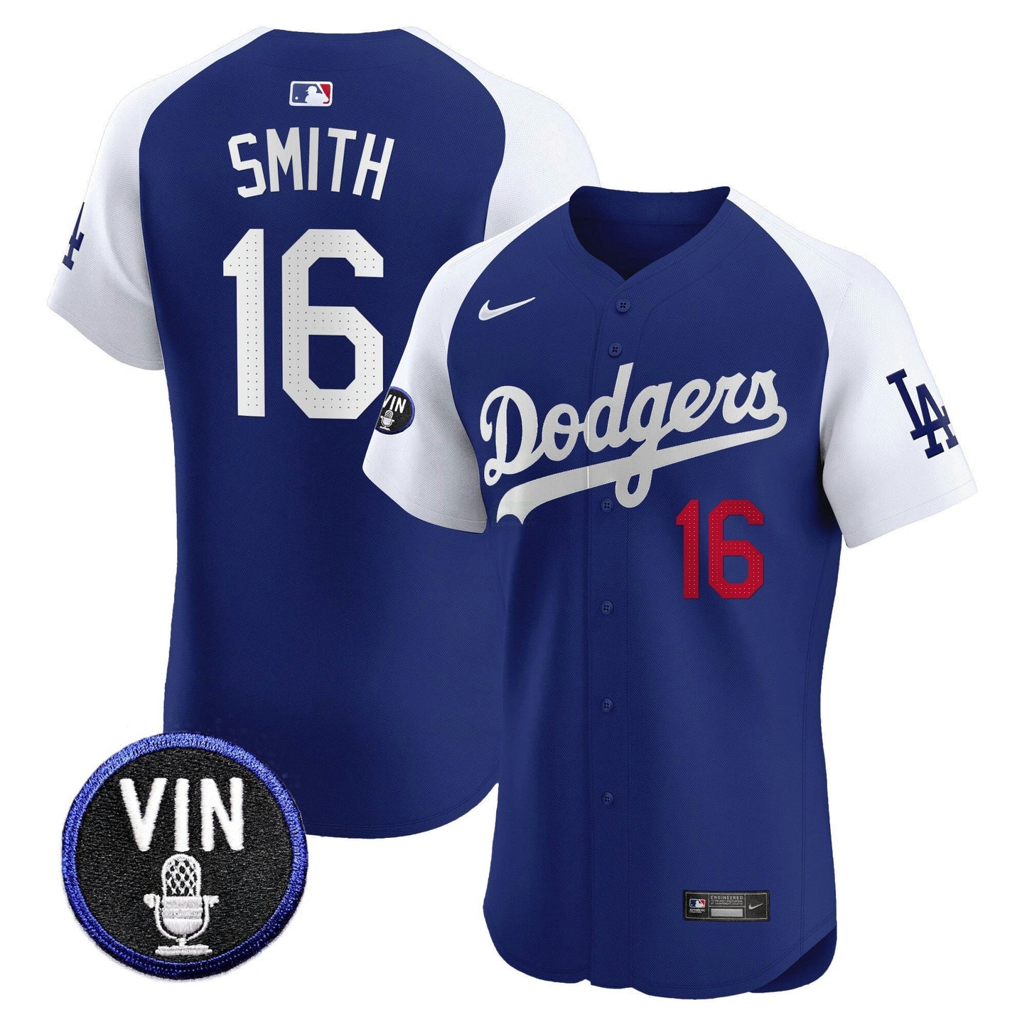 Camisa MLB Men’s Vin Scully Patch Vapor Premier Elite Jersey