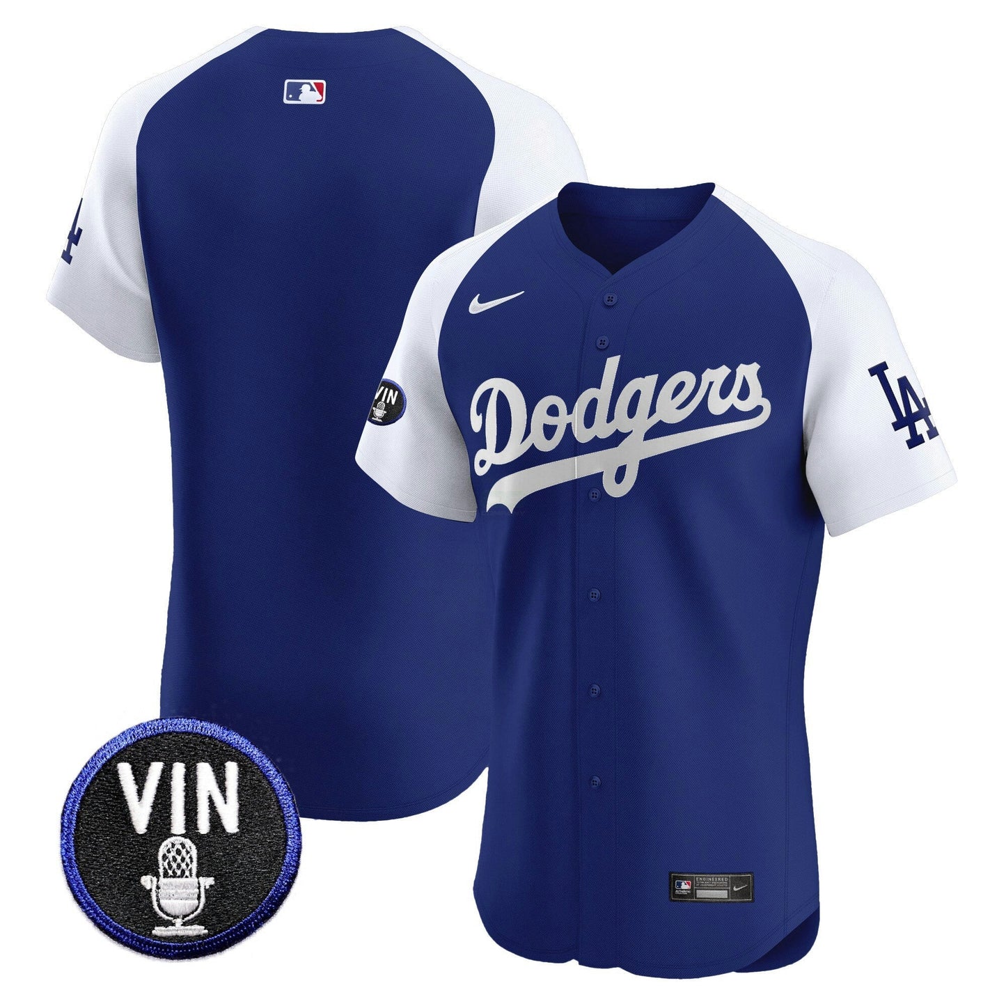 Camisa MLB Men’s Vin Scully Patch Vapor Premier Elite Jersey