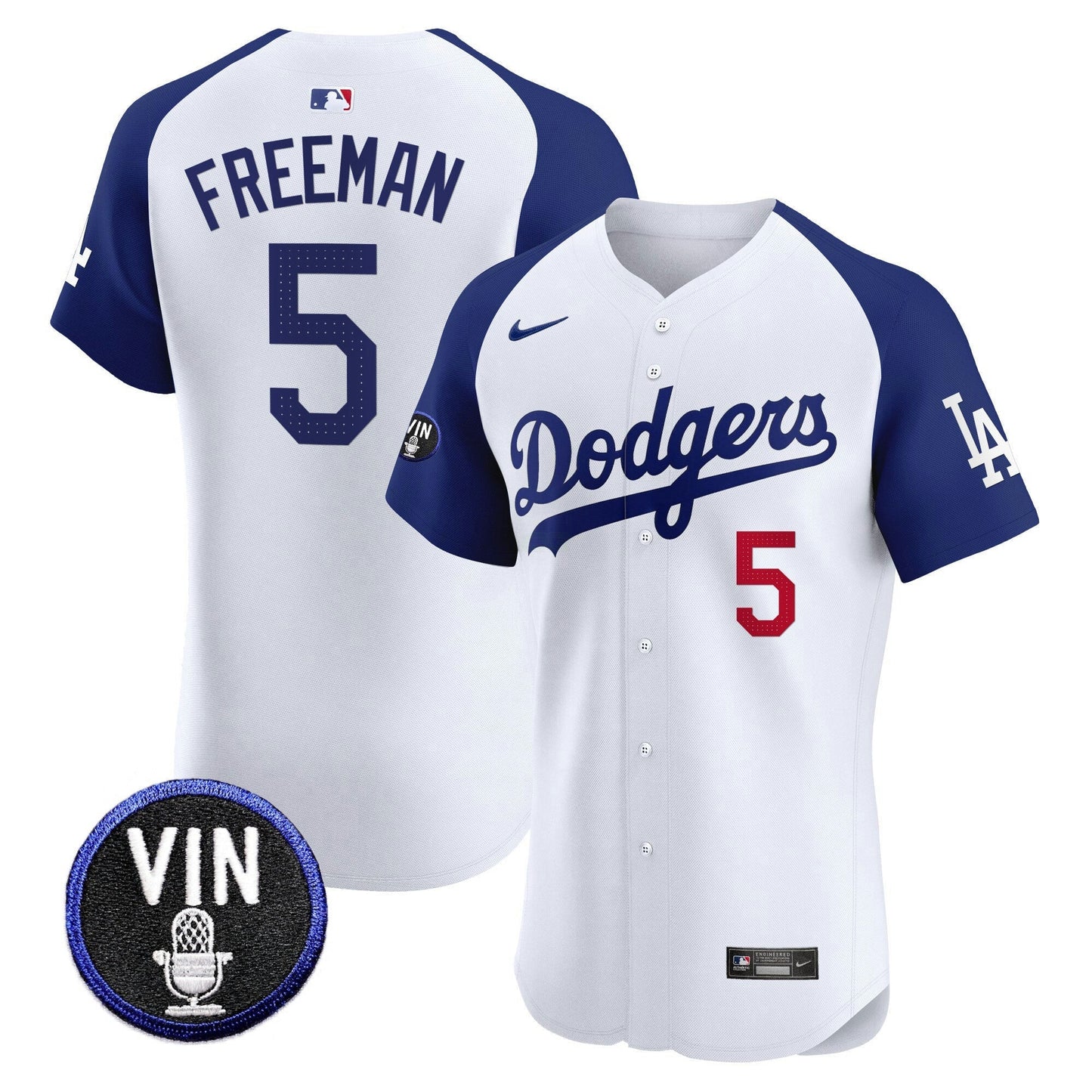 Camisa MLB Men’s Vin Scully Patch Vapor Premier Elite Jersey