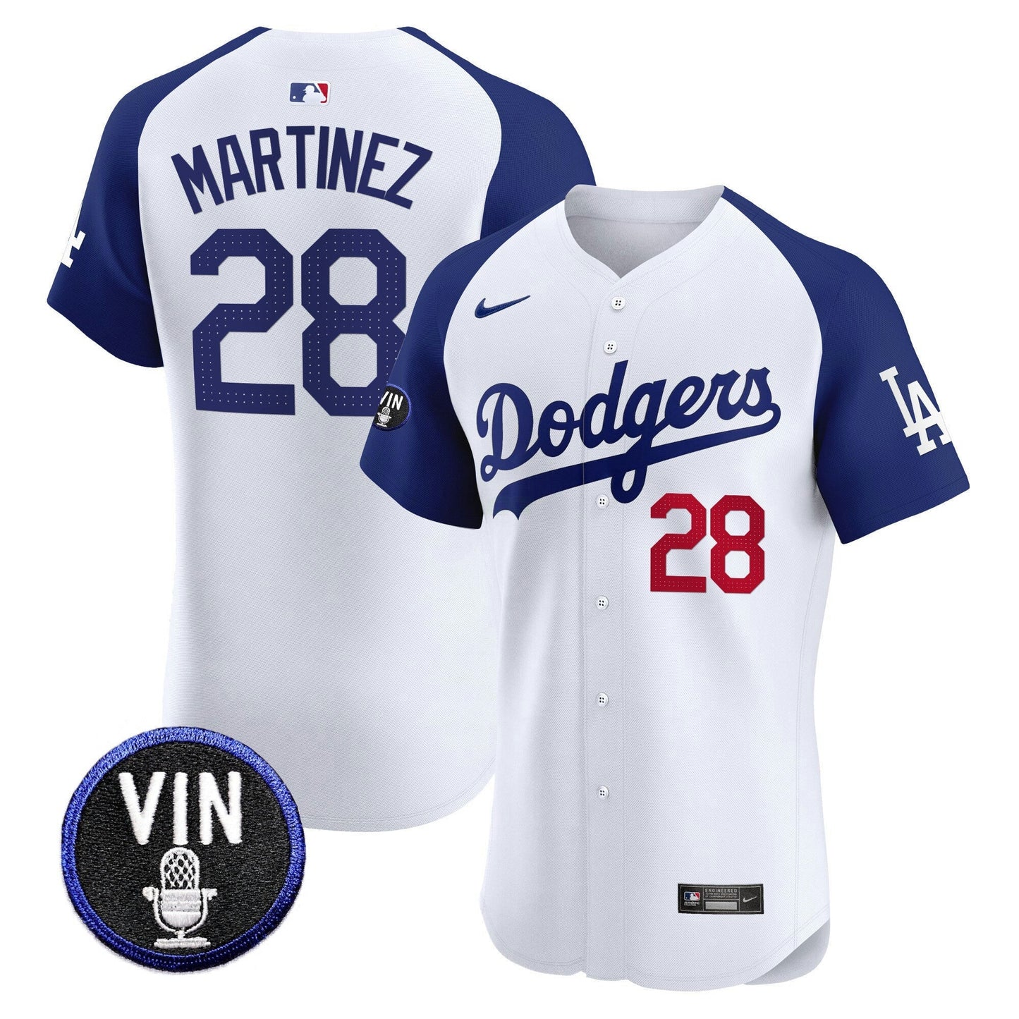 Camisa MLB Men’s Vin Scully Patch Vapor Premier Elite Jersey