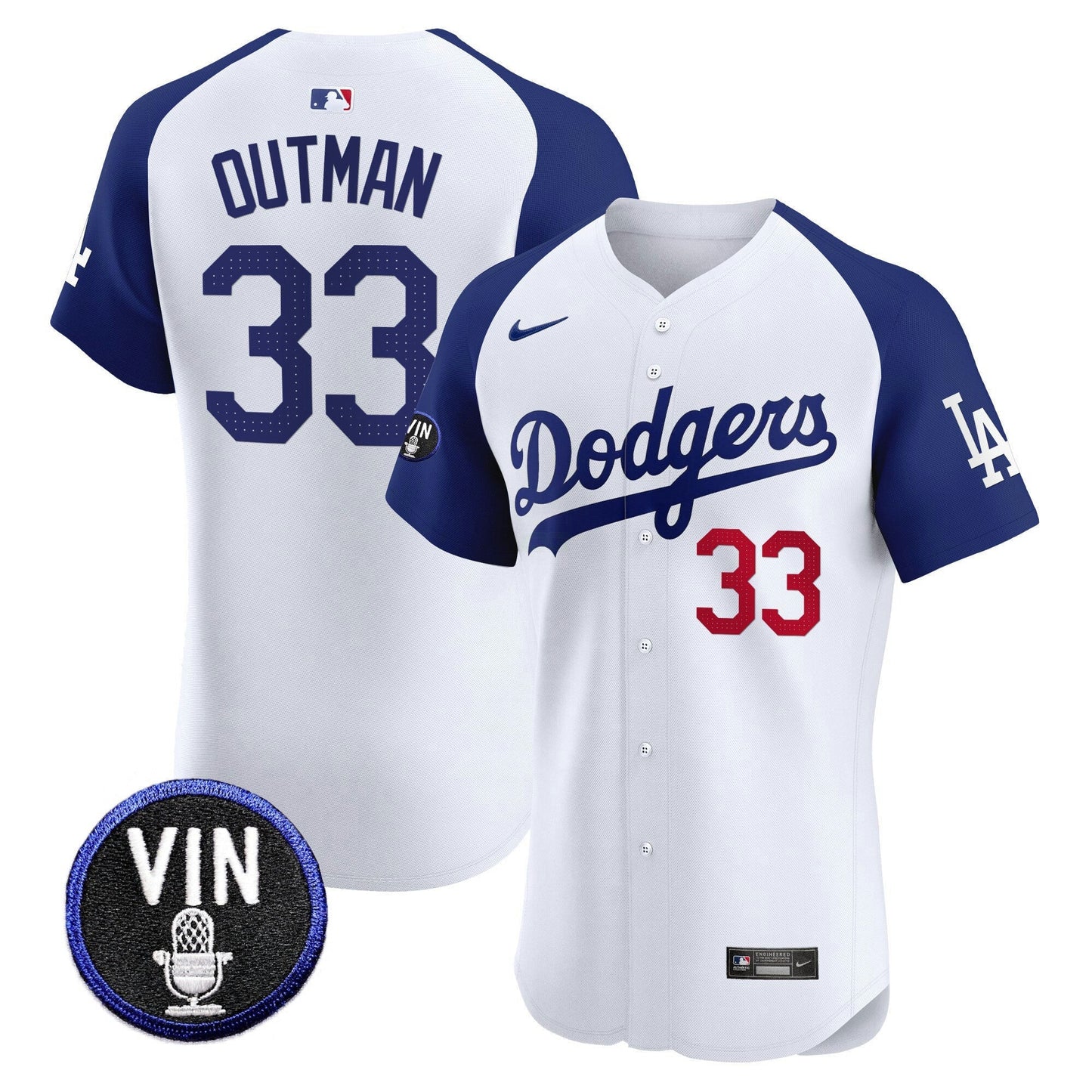 Camisa MLB Men’s Vin Scully Patch Vapor Premier Elite Jersey