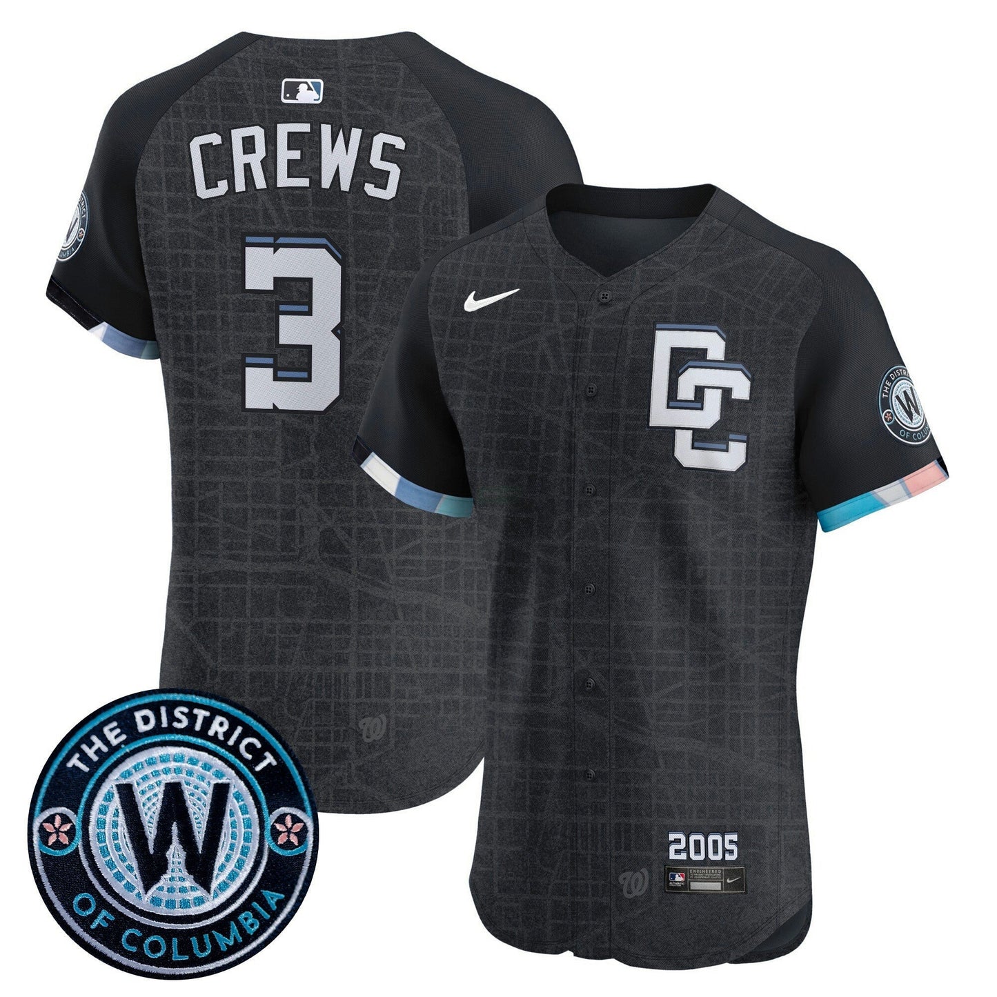 Camisa MLB Men’s Washington 2025 City Connect Vapor Premier Elite Jersey – Stitched