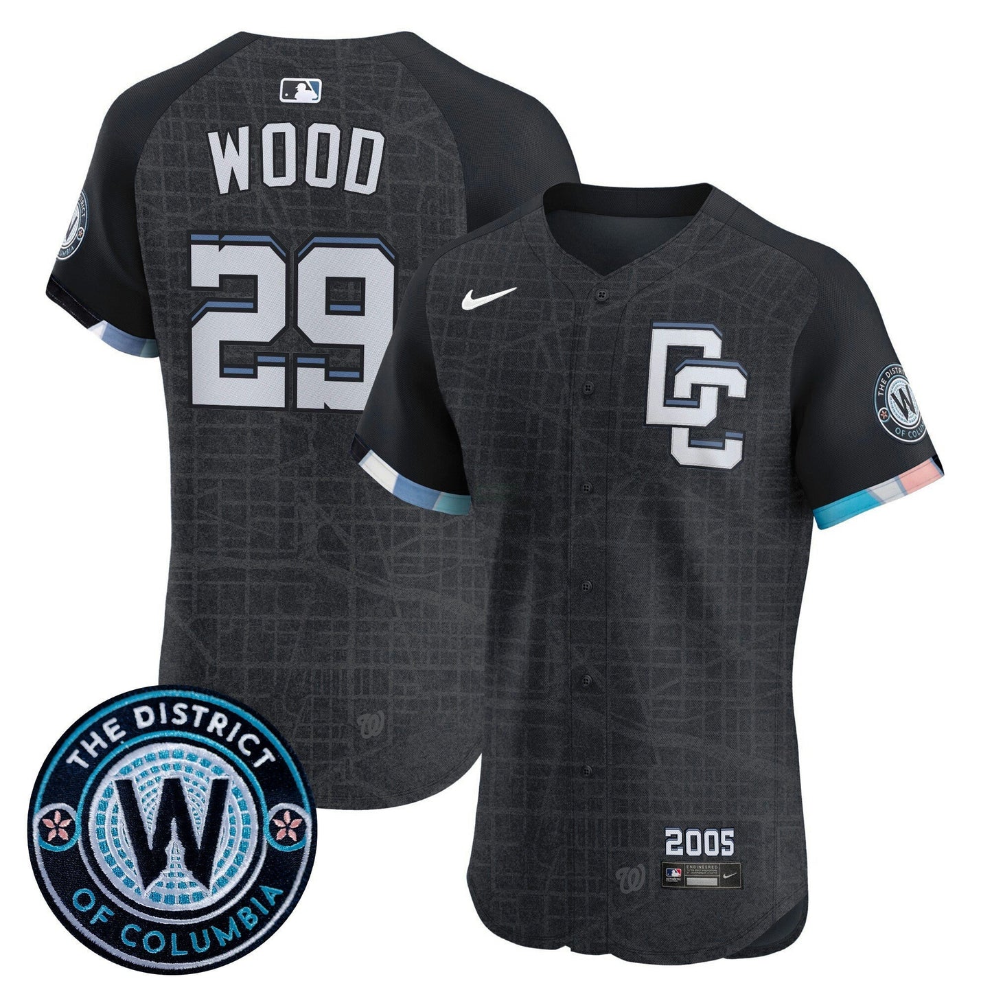 Camisa MLB Men’s Washington 2025 City Connect Vapor Premier Elite Jersey – Stitched