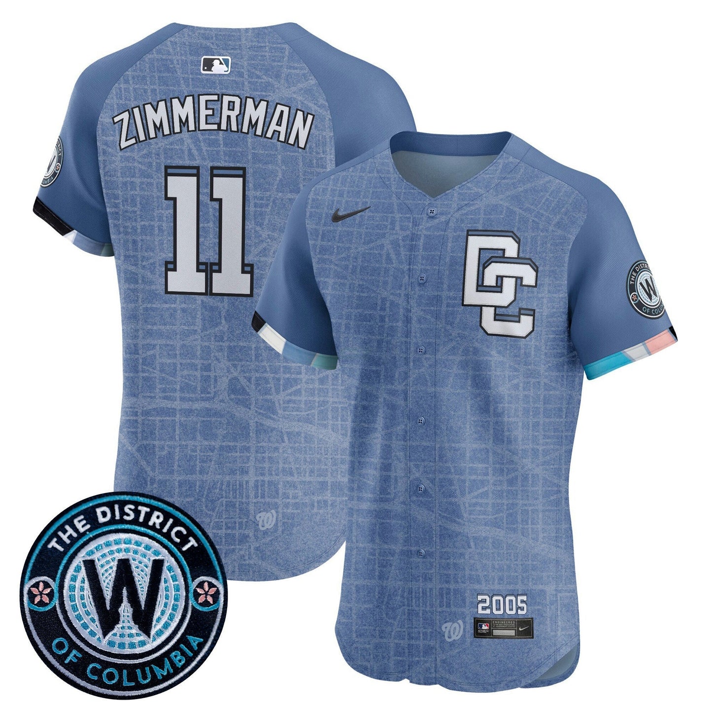 Camisa MLB Men’s Washington 2025 City Connect Vapor Premier Elite Jersey – Stitched