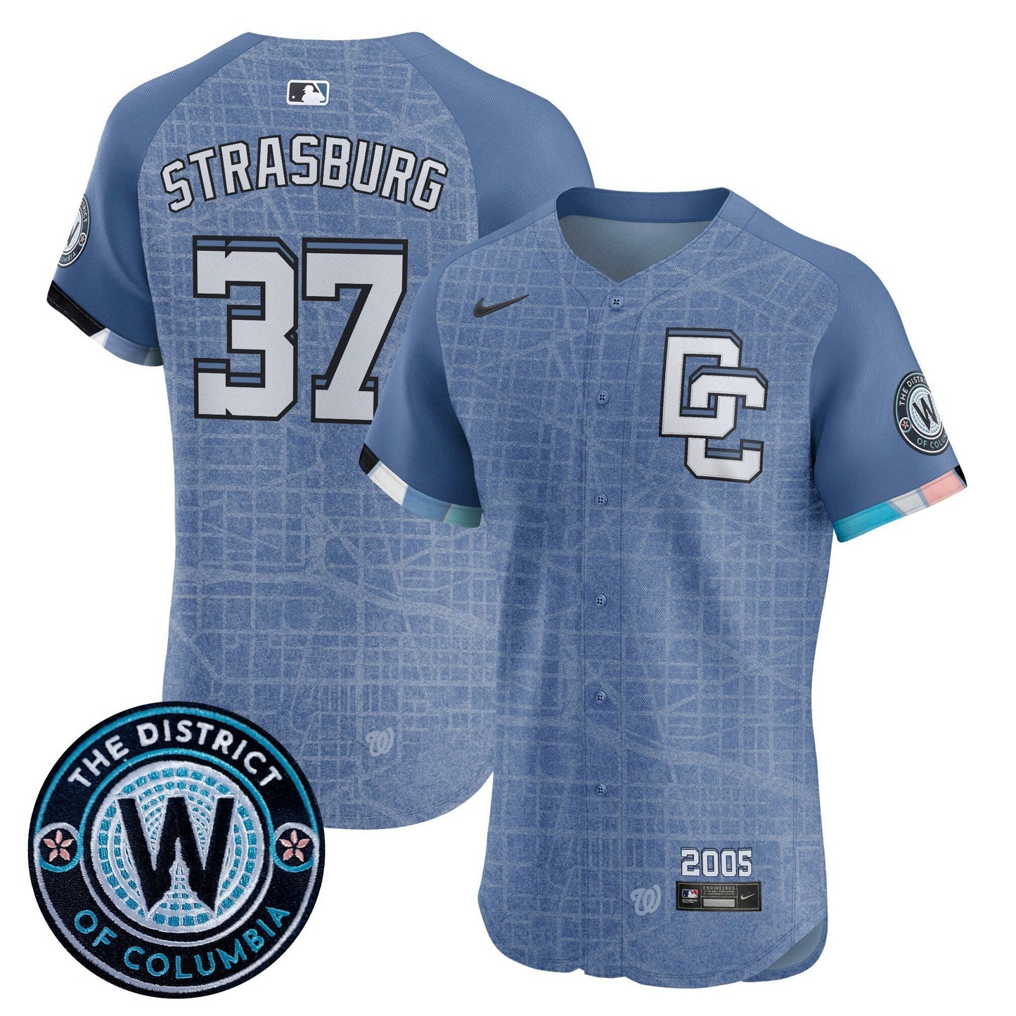 Camisa MLB Men’s Washington 2025 City Connect Vapor Premier Elite Jersey – Stitched