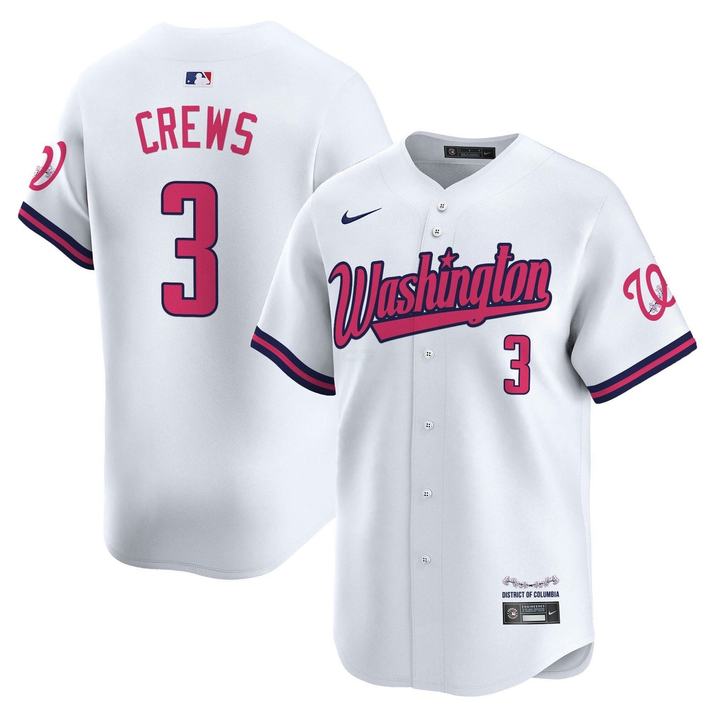 Camisa MLB Men’s Washington Cherry Blossom Style Vapor Limited Jersey