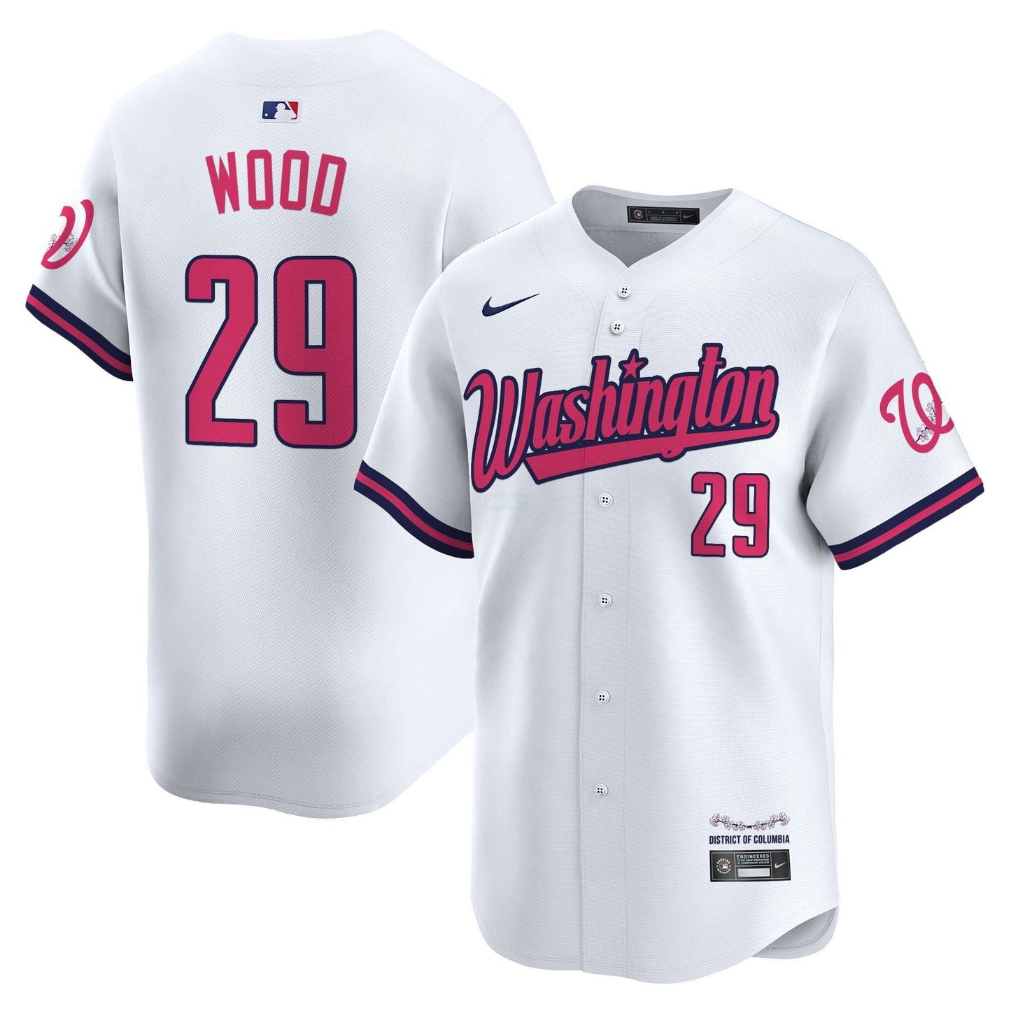 Camisa MLB Men’s Washington Cherry Blossom Style Vapor Limited Jersey